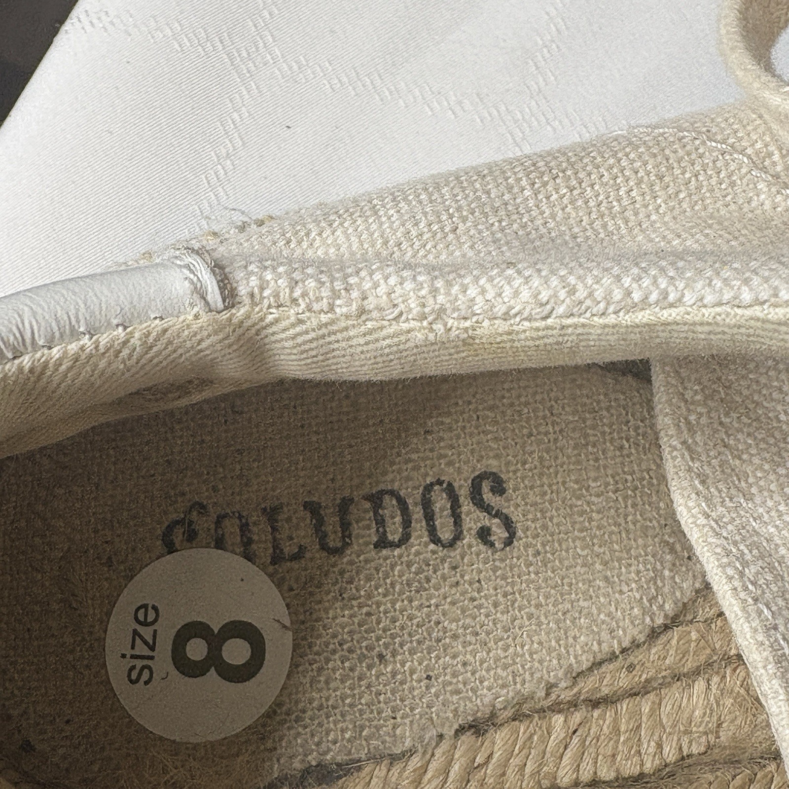 Soludos Women’s White Tennis Platform Espadrille Sneakers Size 8 Coastal Beachy