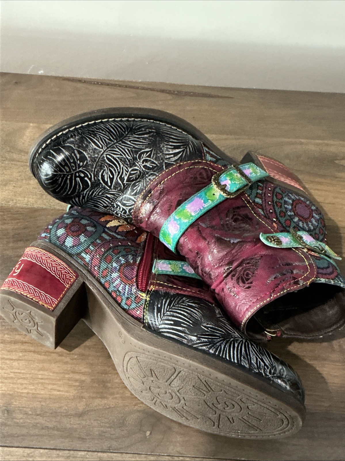 Socofy Bohemian Style Ankle Festival Boots Size 39/ US 8.5