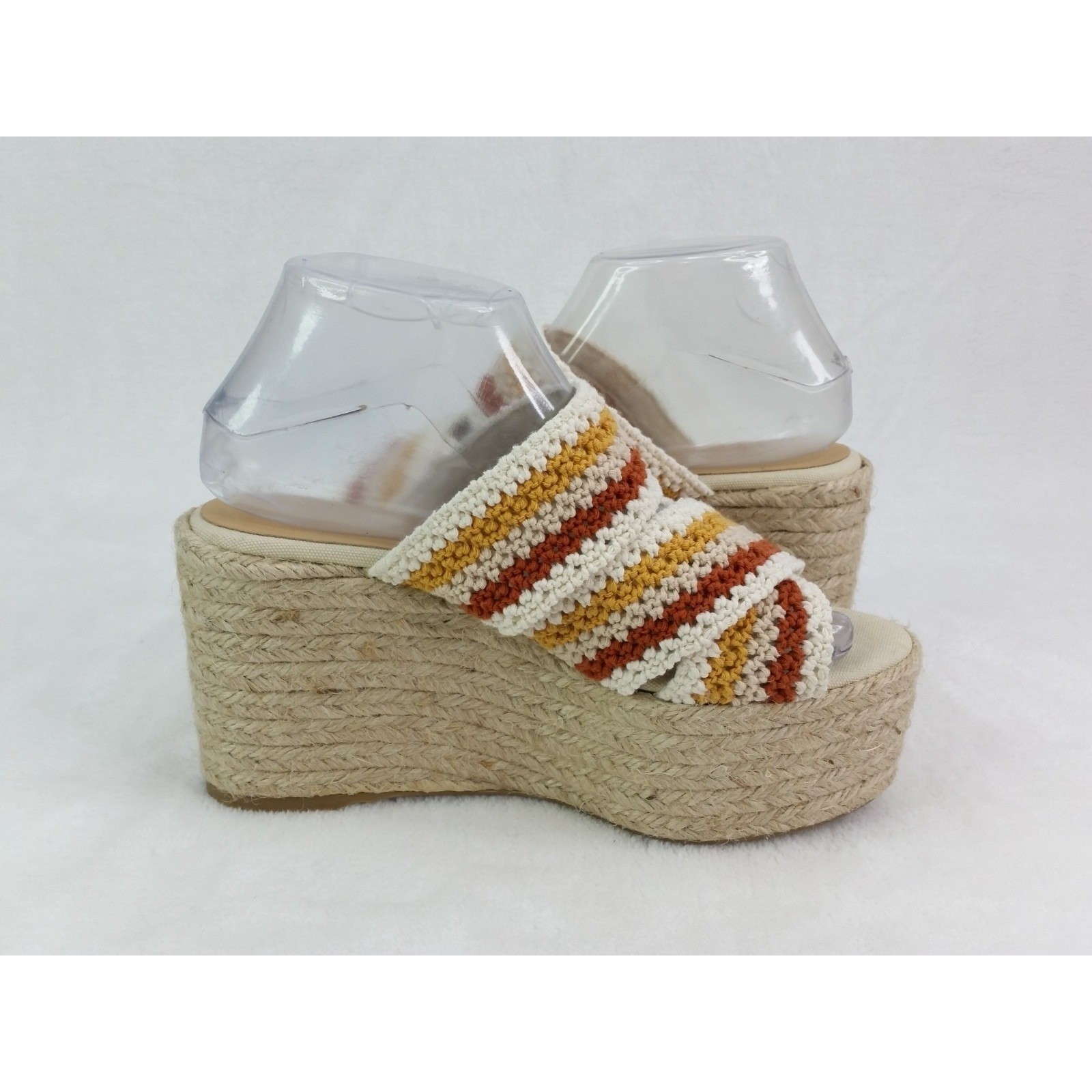 Castañer Elegant Cream Espadrille Wedge Sandals EU 39 US 7.5 Castaner Shoes