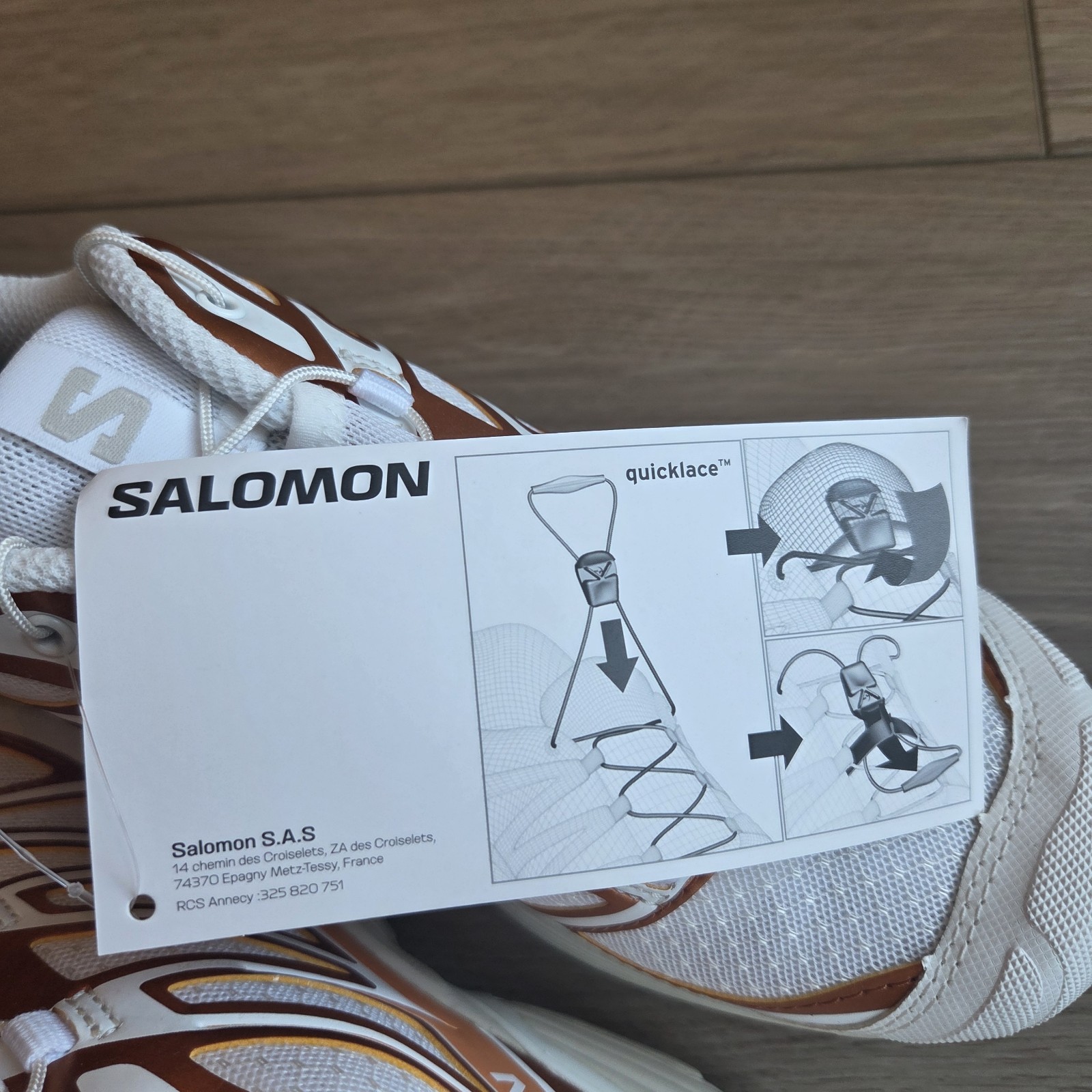 Salomon XT Pathway Metallic Trail Shoes Women’s 6 Men’s 5 White Copper NIB