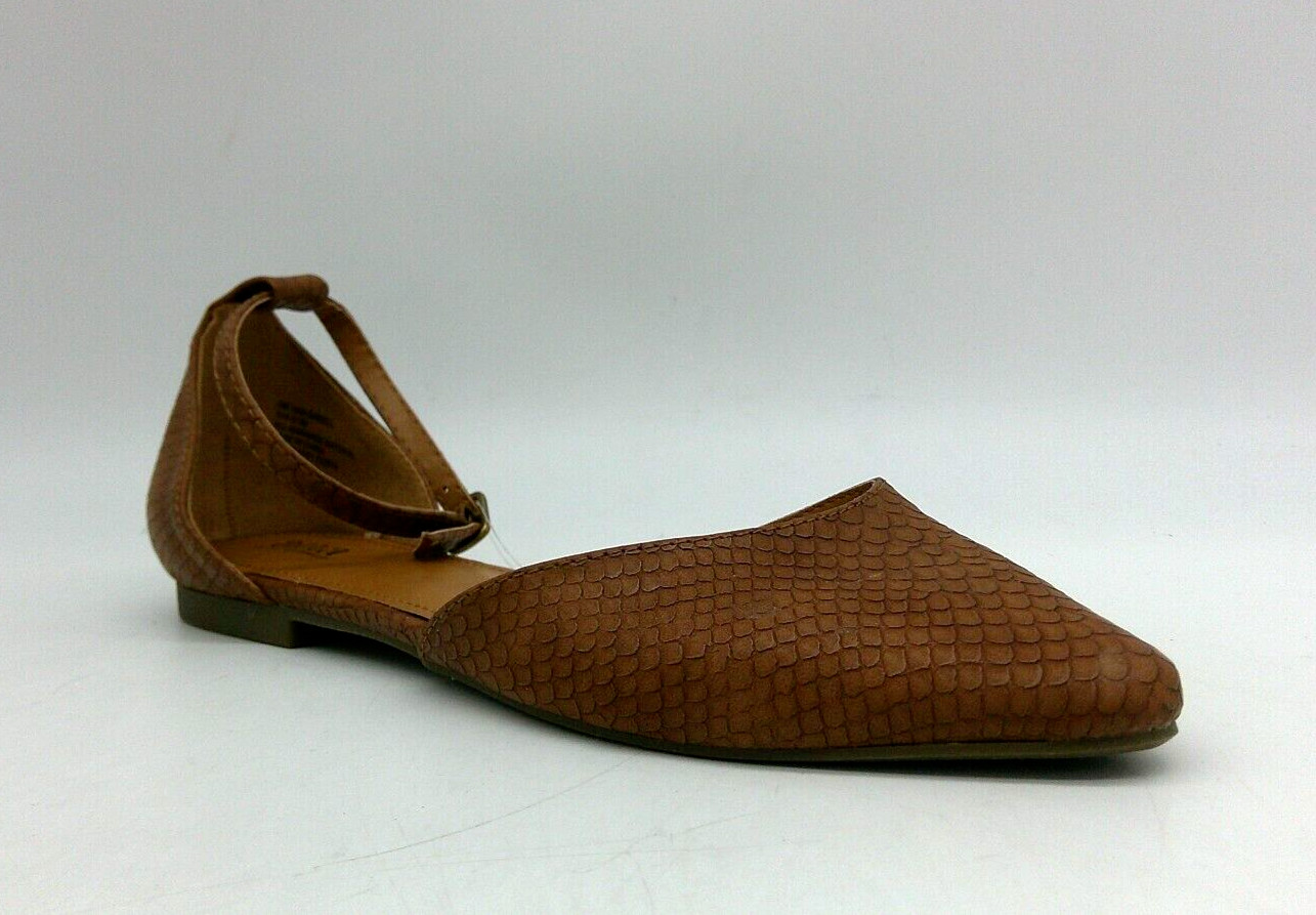 A.N.A. Brown Snake Embossed Synthetic Closed Toe Sandals Wmns Sz 9 M Ankle Strap