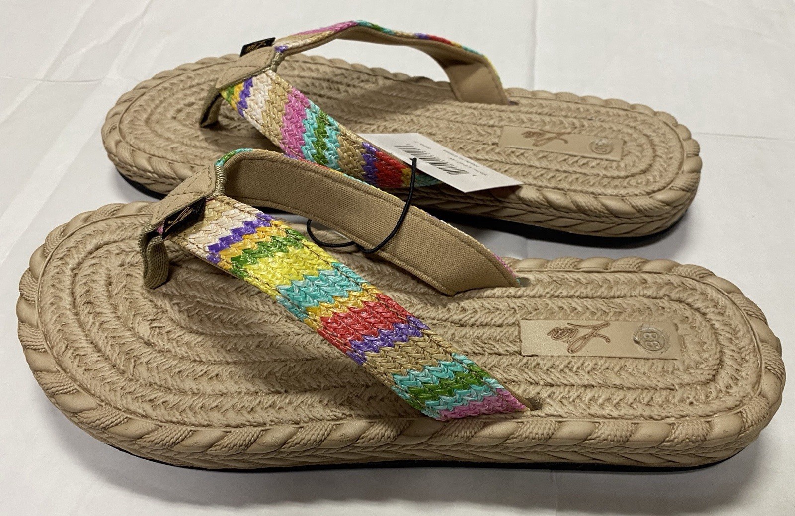 Lia Boho Hippie Sand Color Women’s Sizes 5 6 7 8 9 10 Flip Flops Sandals