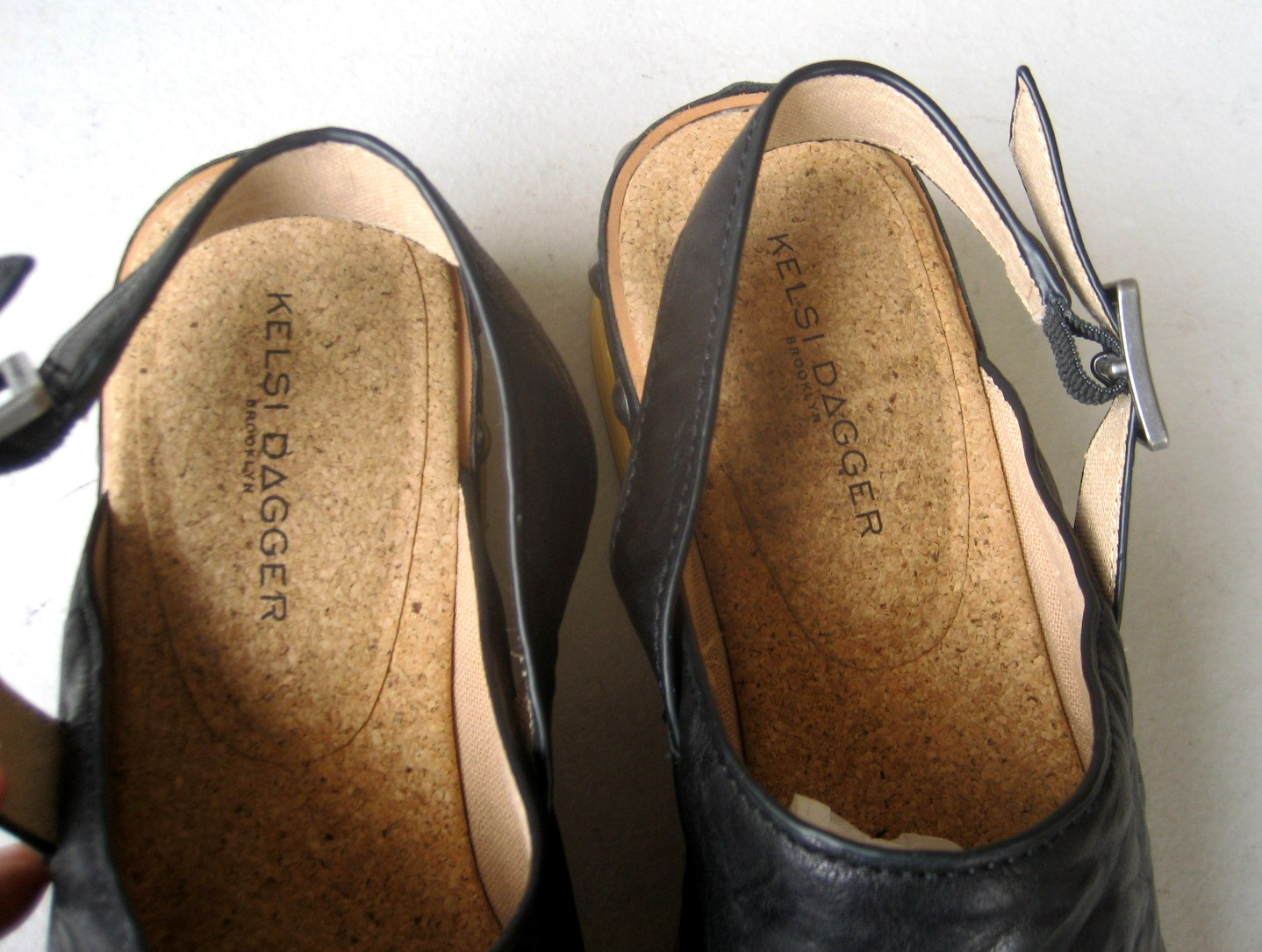 NEW Womens Kelsi Dagger Warehouse Slingback Black Leather Clogs Shoes size 8.5