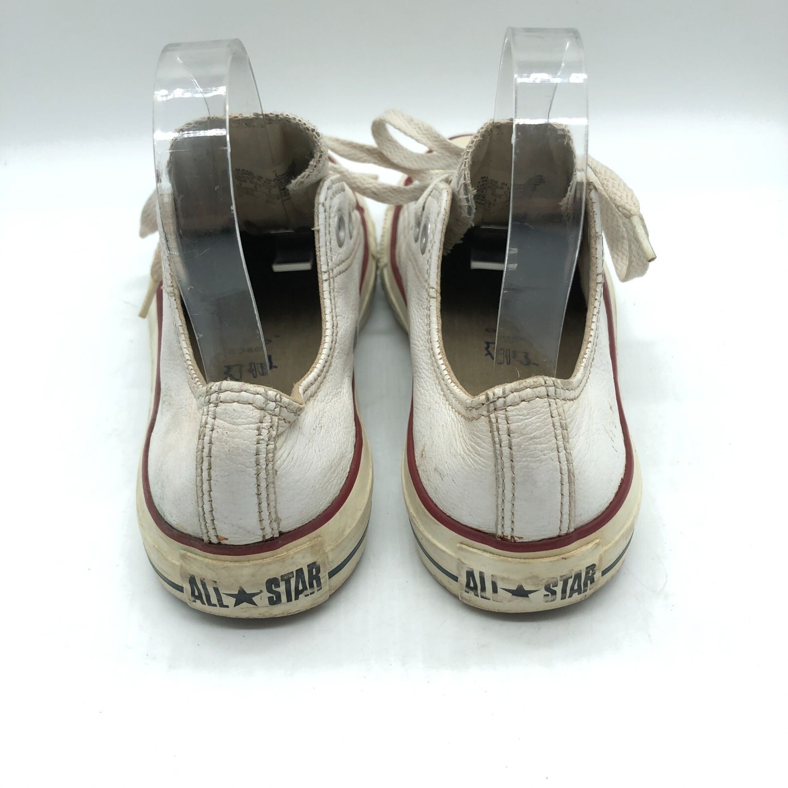 Converse All Star Low Top Sneakers Leather White Mens 4 Womens 6