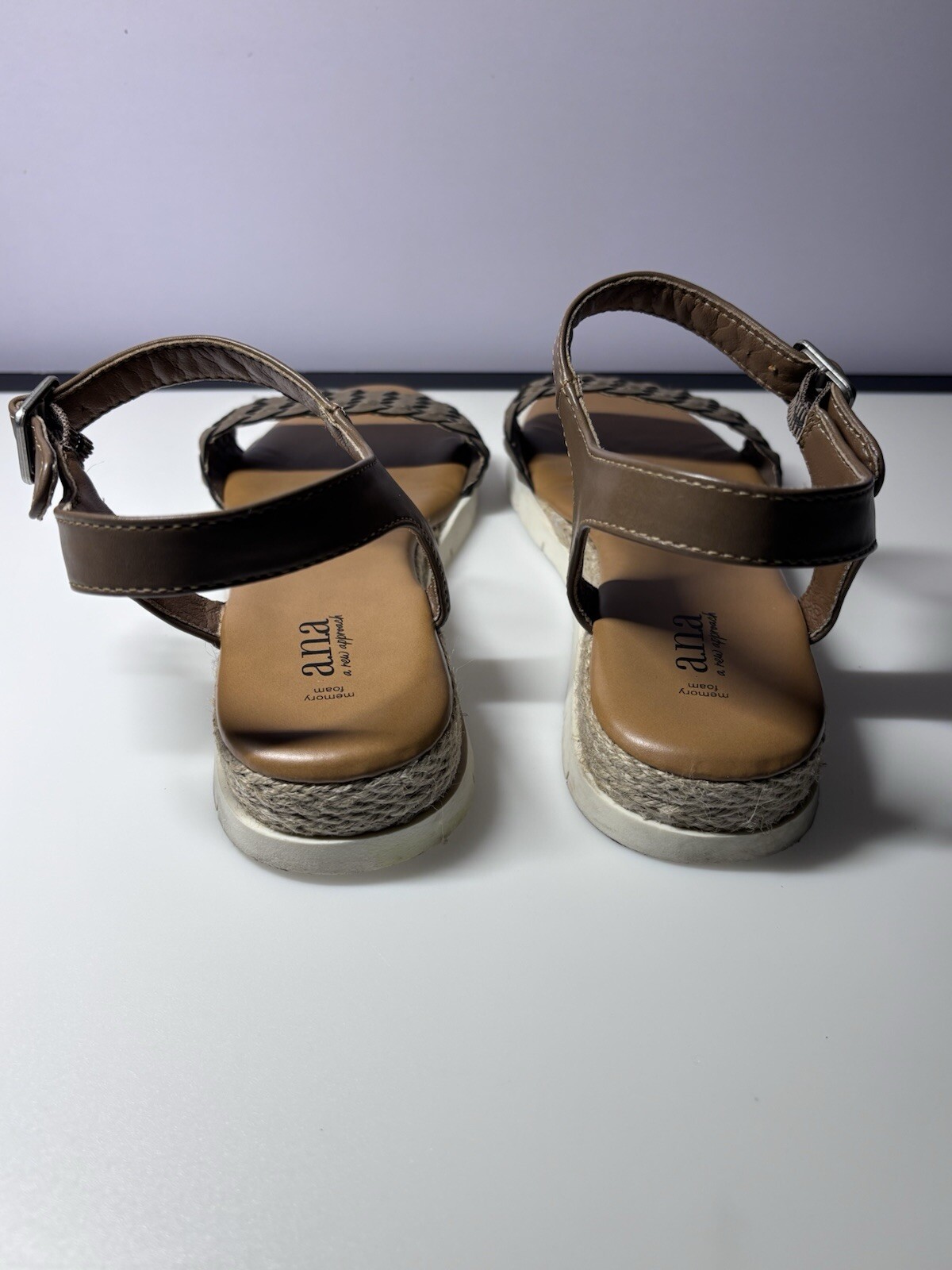 ANA Beige Size 9 Memory Foam Sandals