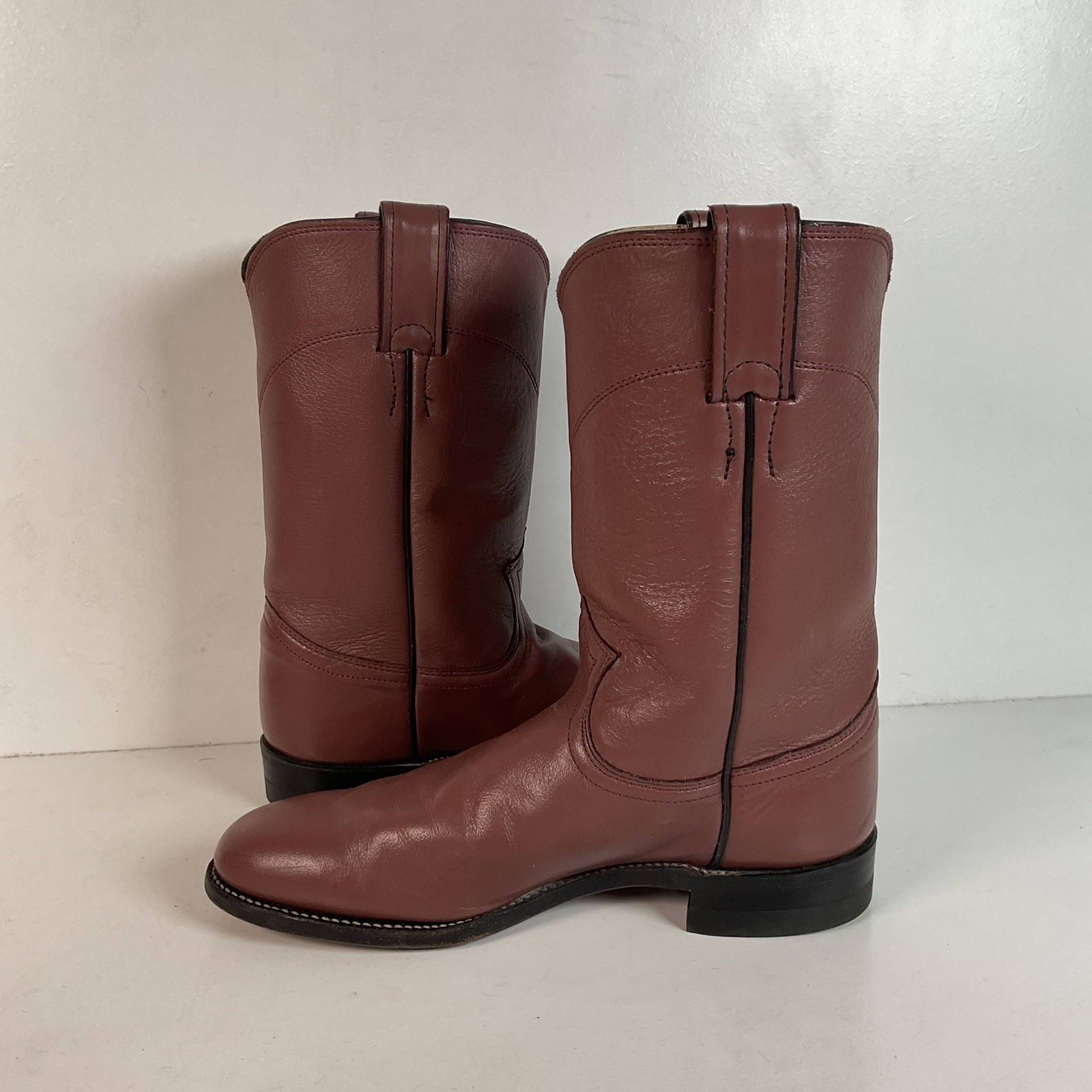 Justin Cowgirl Roper Boots | USA Made | Purple Mauve | Women’s 7 B