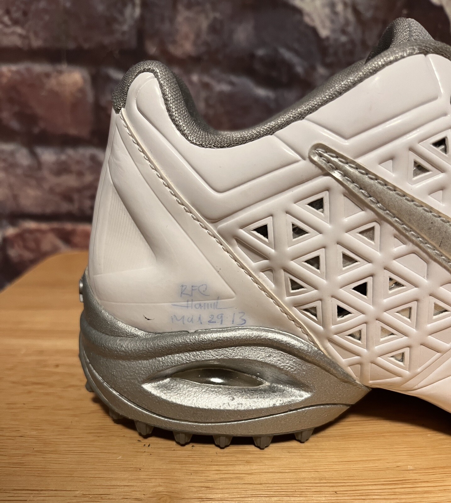 Nike SAMPLE Air SPEEDLAX 4 Turf Lacrosse Cleats White Silver Women’s 7 NEW