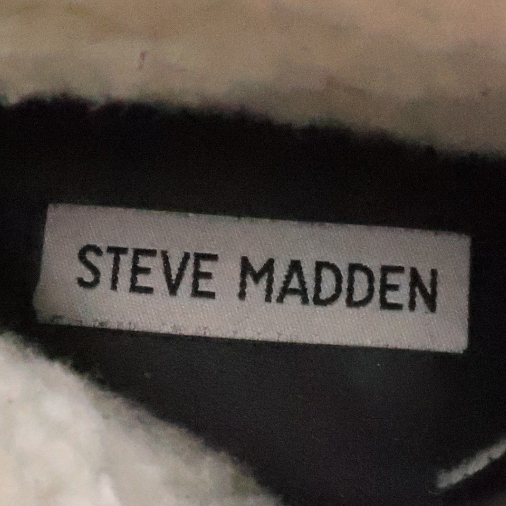 Steve Madden Suede Sherpa Sneaker Boots Womens Size 12 Black High Top Streetwear