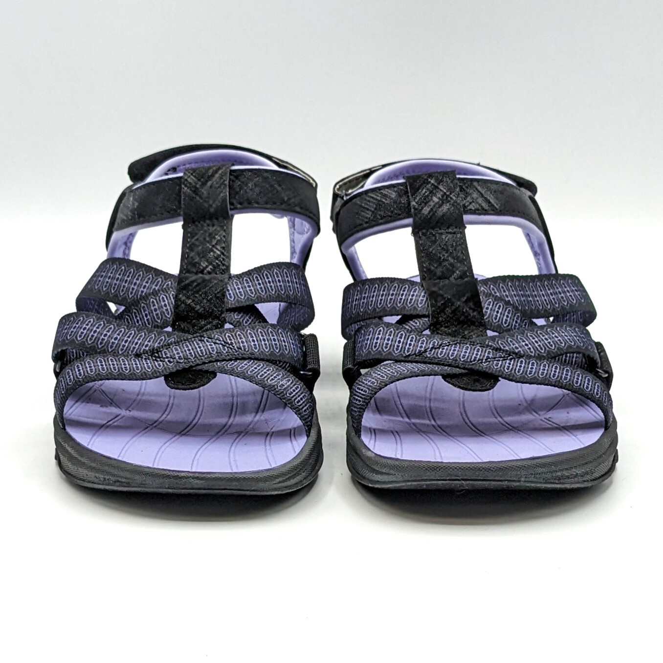Jsport KAIA Women’s Sports Sandal – Adjustable Straps (Black/Purple) Pick Size