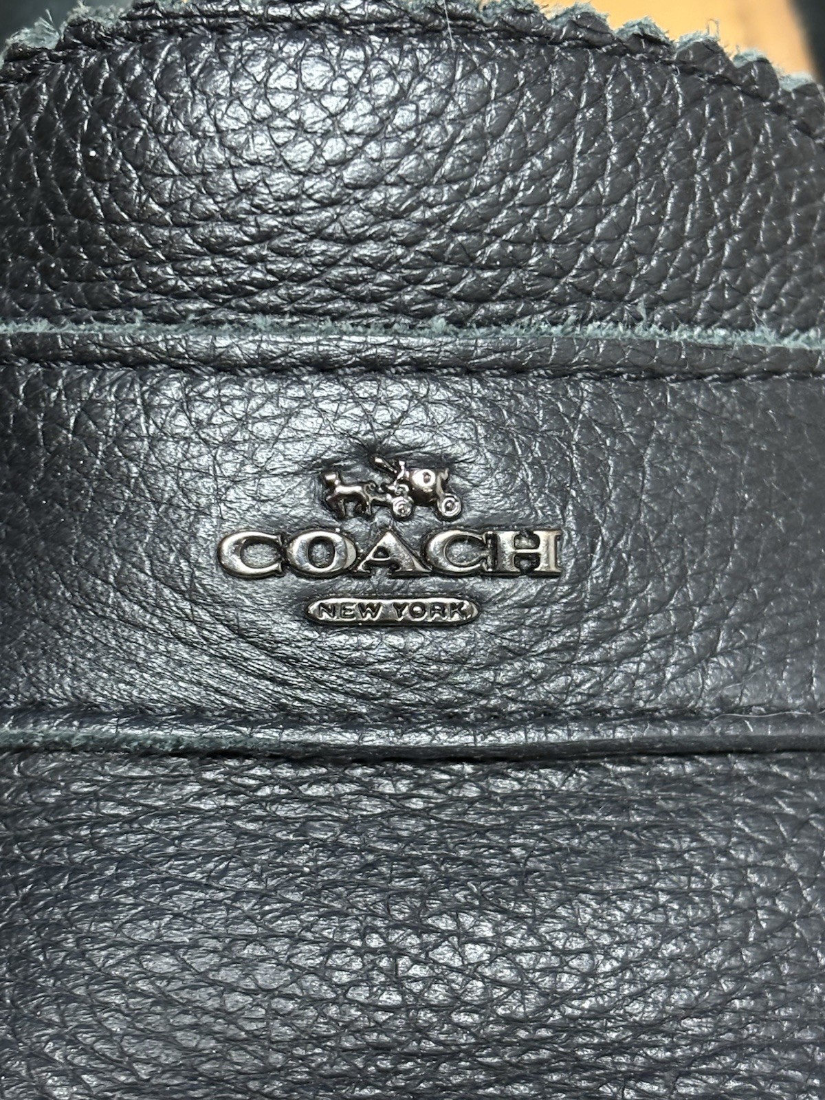COACH Odette Black Pebbled Leather Driving Loafers Moc Toe Shoes Women’s Size 8