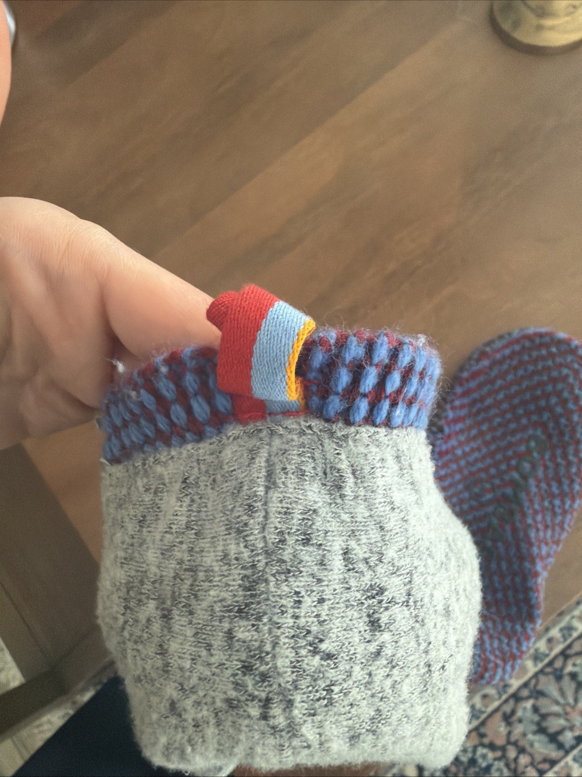 Bombas Gripper Slipper House Shoe Small Red And Blue