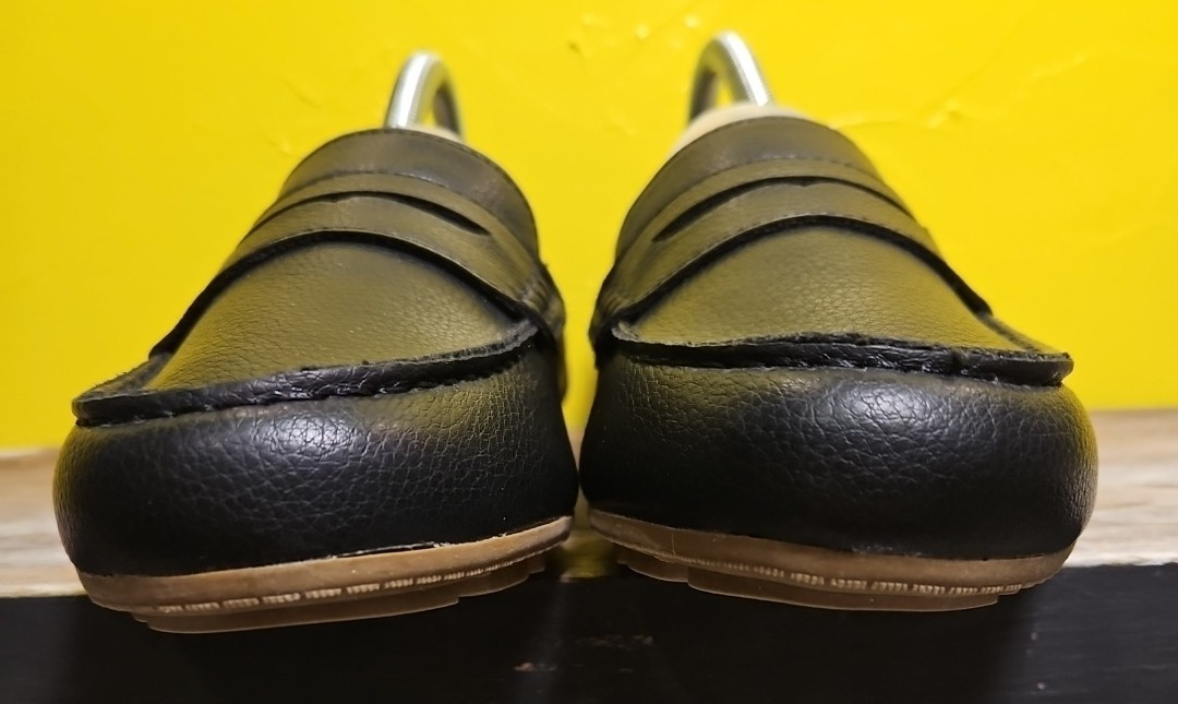 NEW London Fog Women’s Manuka Faux Leather Slip-on Flat Loafers Black Size 8.5M