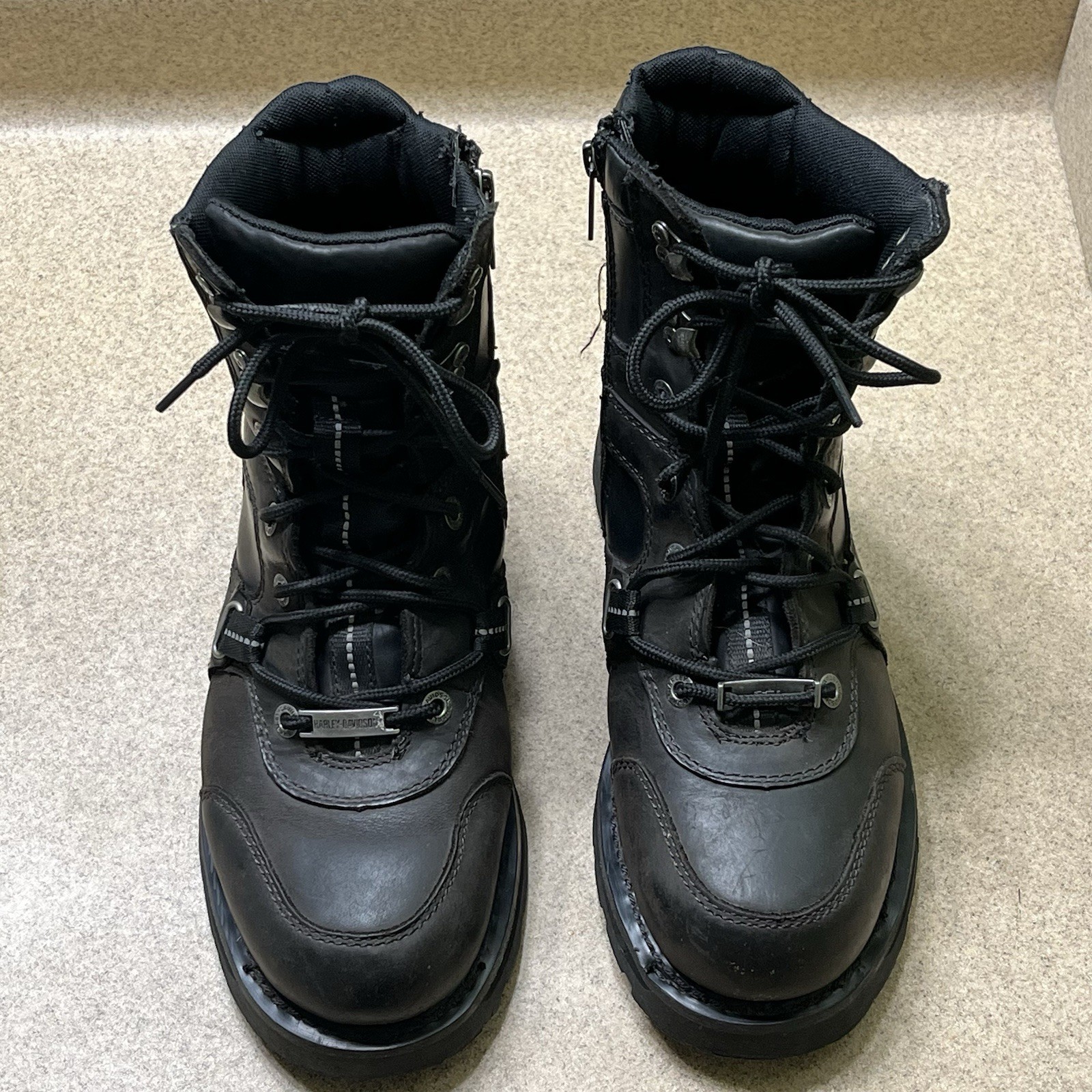 Harley-Davidson Boots Womens 10 Mallery 6.5 Inch Riding Motorcycle Leather READ!