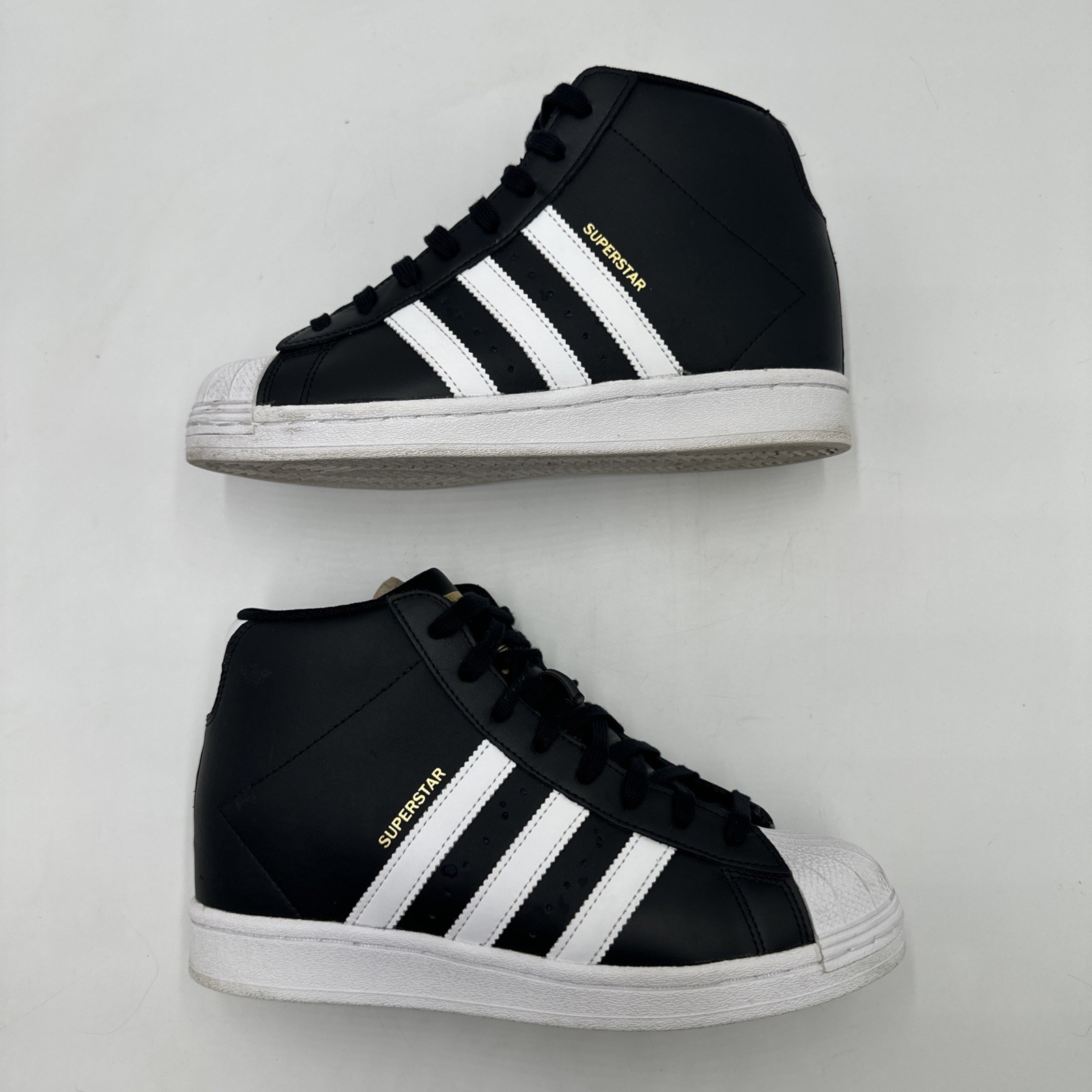 Adidas Superstar UP Hidden Wedge High Top Women’s 8.5 Black White FW0117