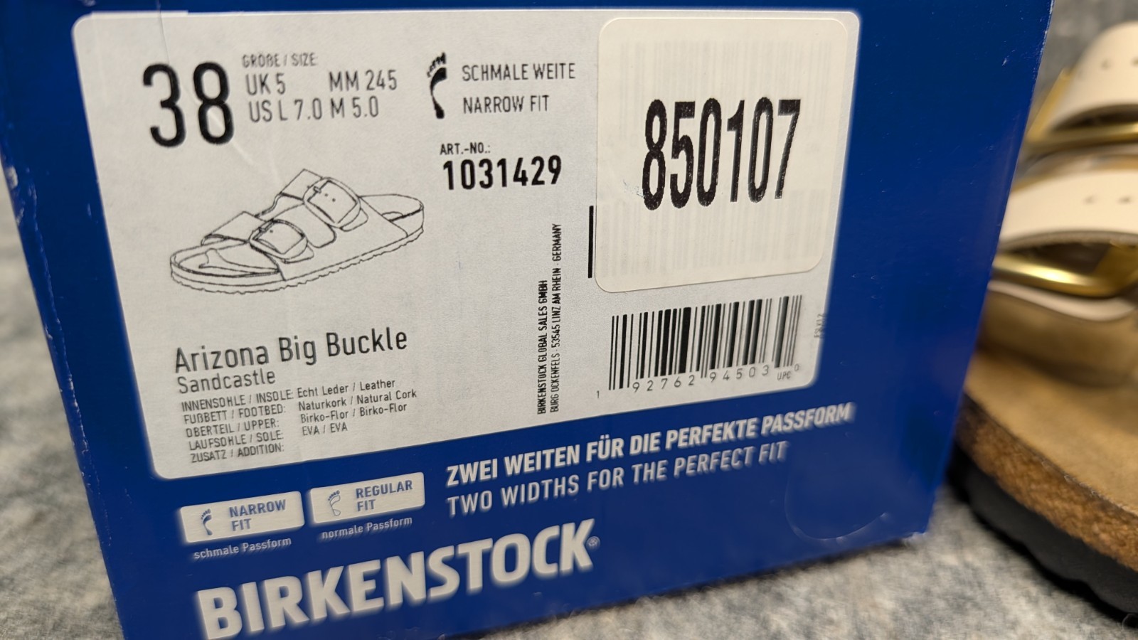 Birkenstock Arizona Big Buckle Nubuck Leather Sandals 7 US / 38 EU – Sandcastle