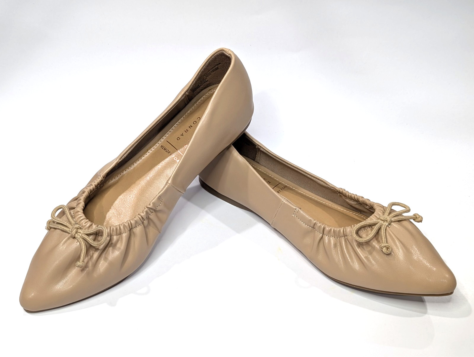 LC Lauren Conrad Norita Beige Women’s Gathered Topline Ballet Flats-Asst Sz NWB