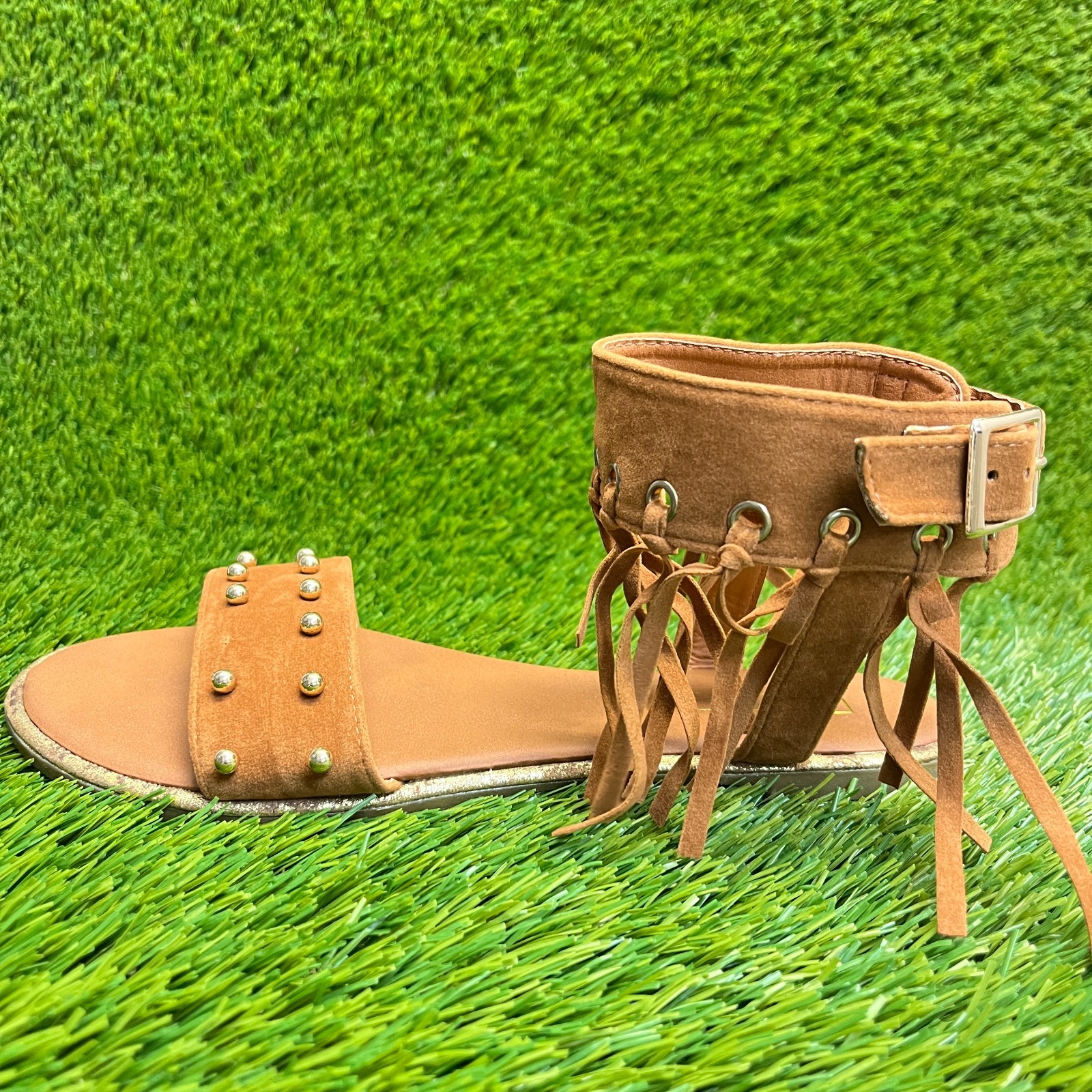 Yoki Acacia-47 Womens Size 7.5 Brown Beach Classic Outdoor Suede Flat Sandals