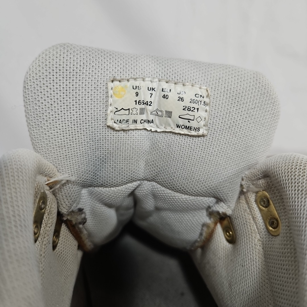 Timberland Euro Sprint Hiker Tan Hiking Boots Women 9 Gold Wheat logo 16642