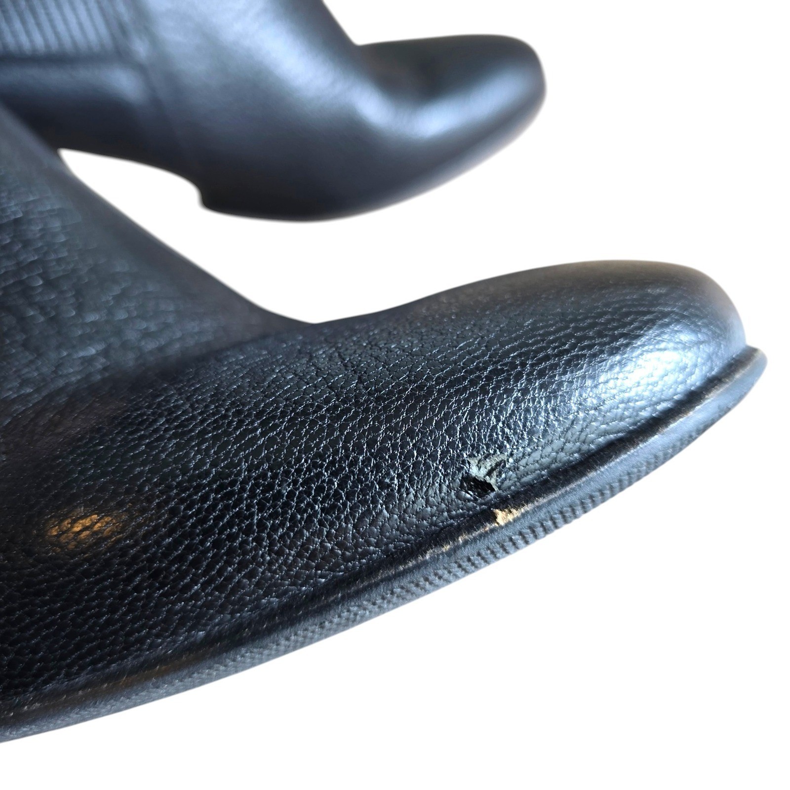 Pedro Garcia Black Pebbled Leather Ankle Block Heel Boots Made in Spain EU 40