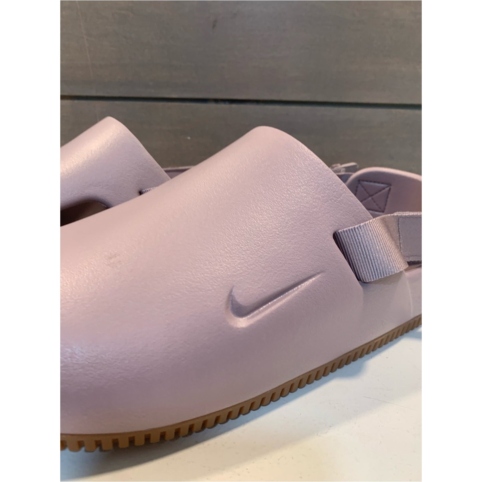 Nike Unisex Calm Mules in Light Violet Ore Casual Sz M11 W12 Preppy Rubber Foam
