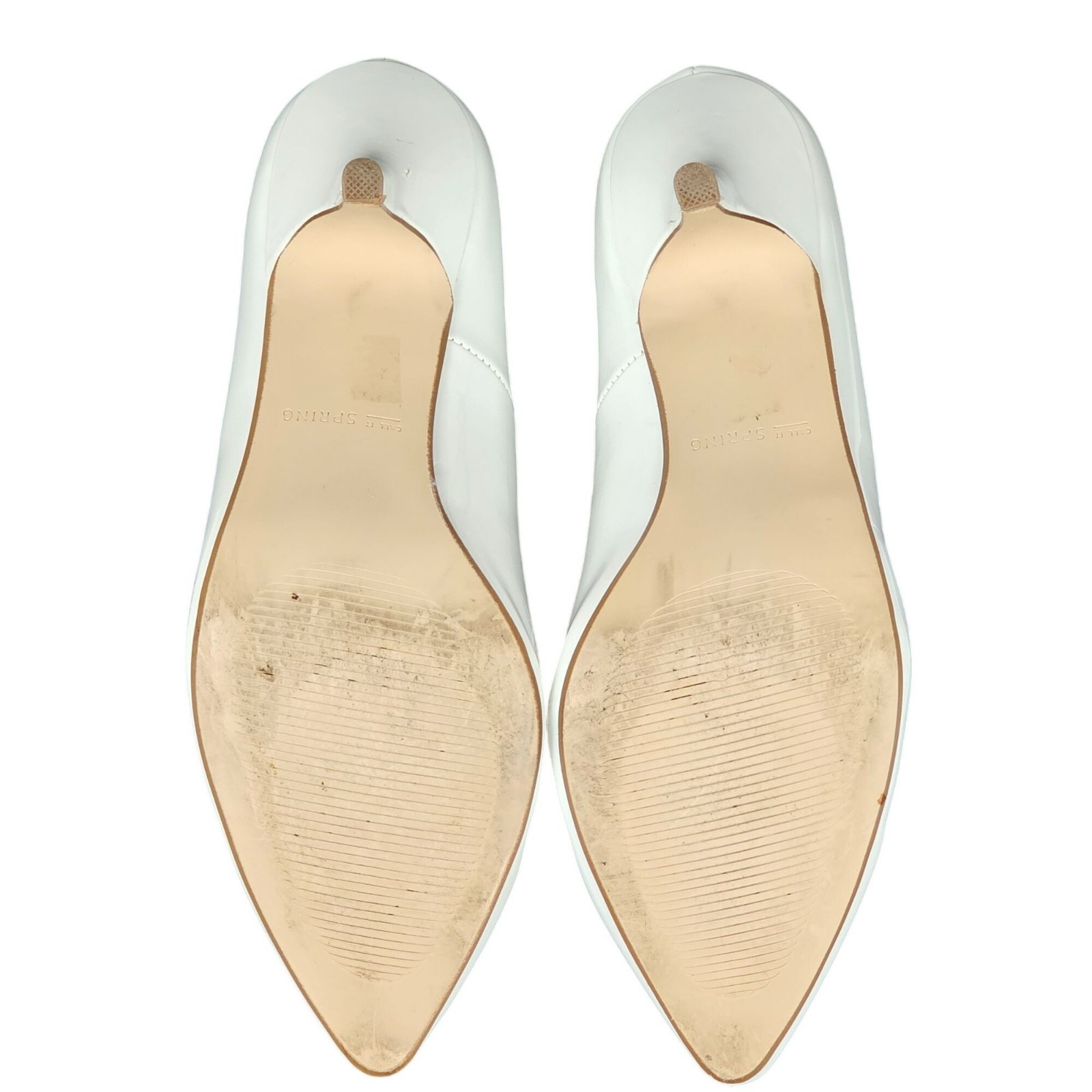 Dressy Office Workwear Business Casual Elegant Modern Chic White 3″ Pumps US 9