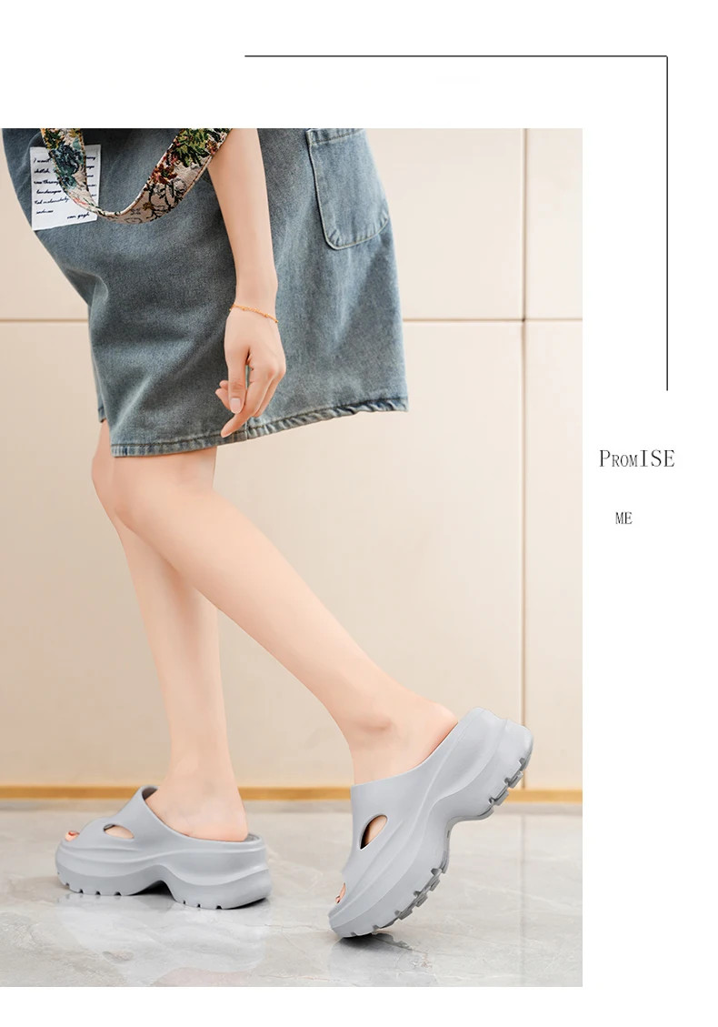 A Pair of Women’s Slippers, Wear-resistant, Non-slip, Comfortable, Simple, High