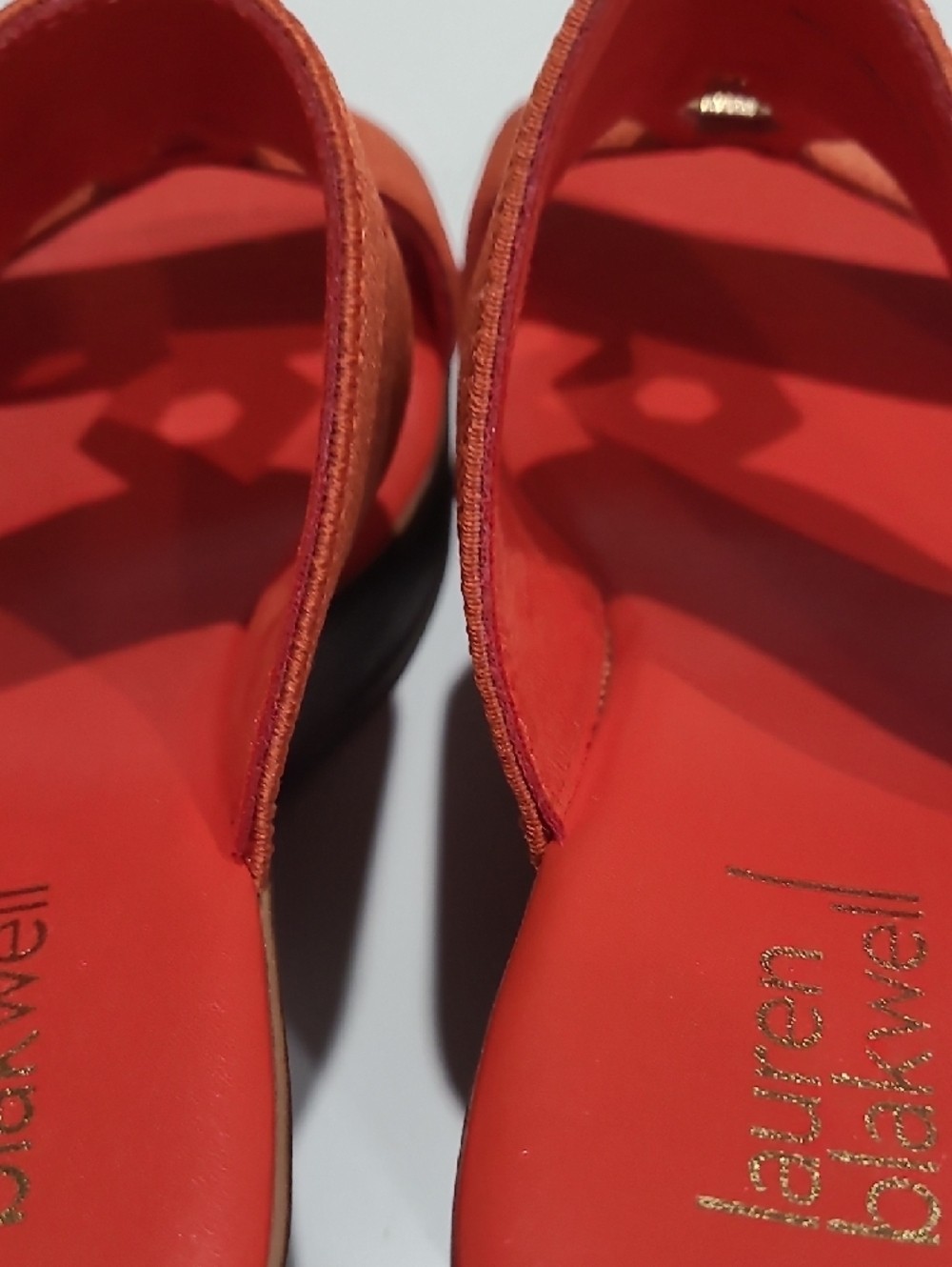 Lauren Blakwell Coral Wedge Heel Slide Sandals