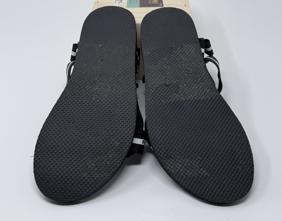 Victoria’s Secret PINK Black ADJUSTABLE STRAP SANDALS SPORT SLIDE SZ Sm 5-6