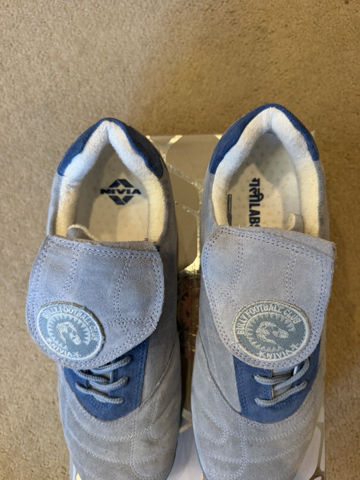 Size 10 – NiviaSport Blue Soccer Club Sneakers NEW