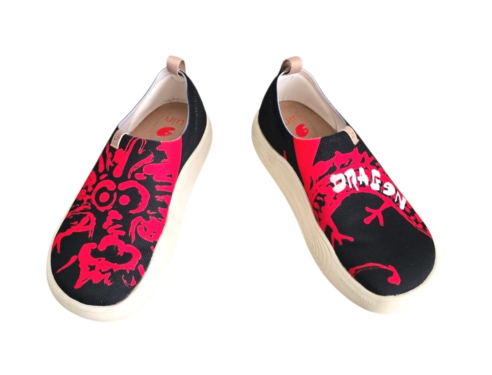 Uin Toledo Shoes Womens Size 7 Chase The Luck Dragon Slip Ons Sneaker Rare