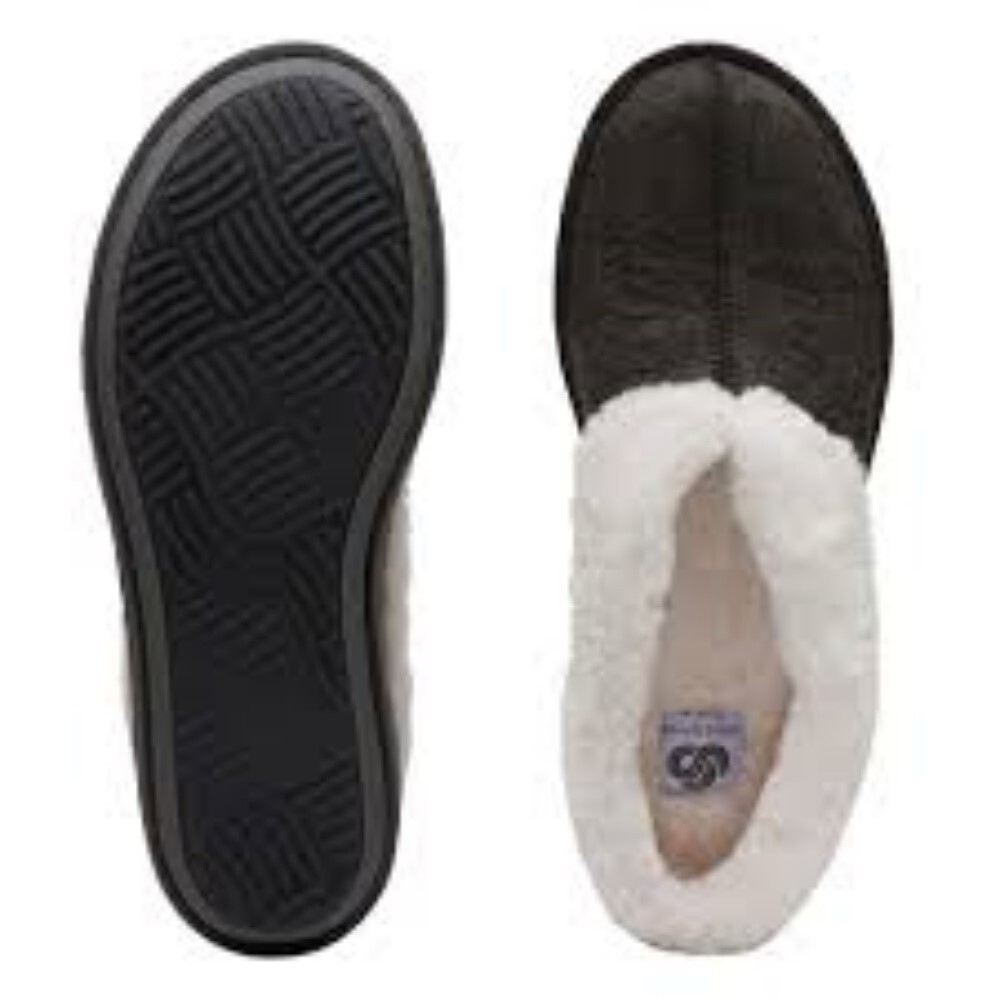 NIB Clarks Cloudsteppers Step Flow Low Black Booties Slipper US 6 UK 3.5 EU 36