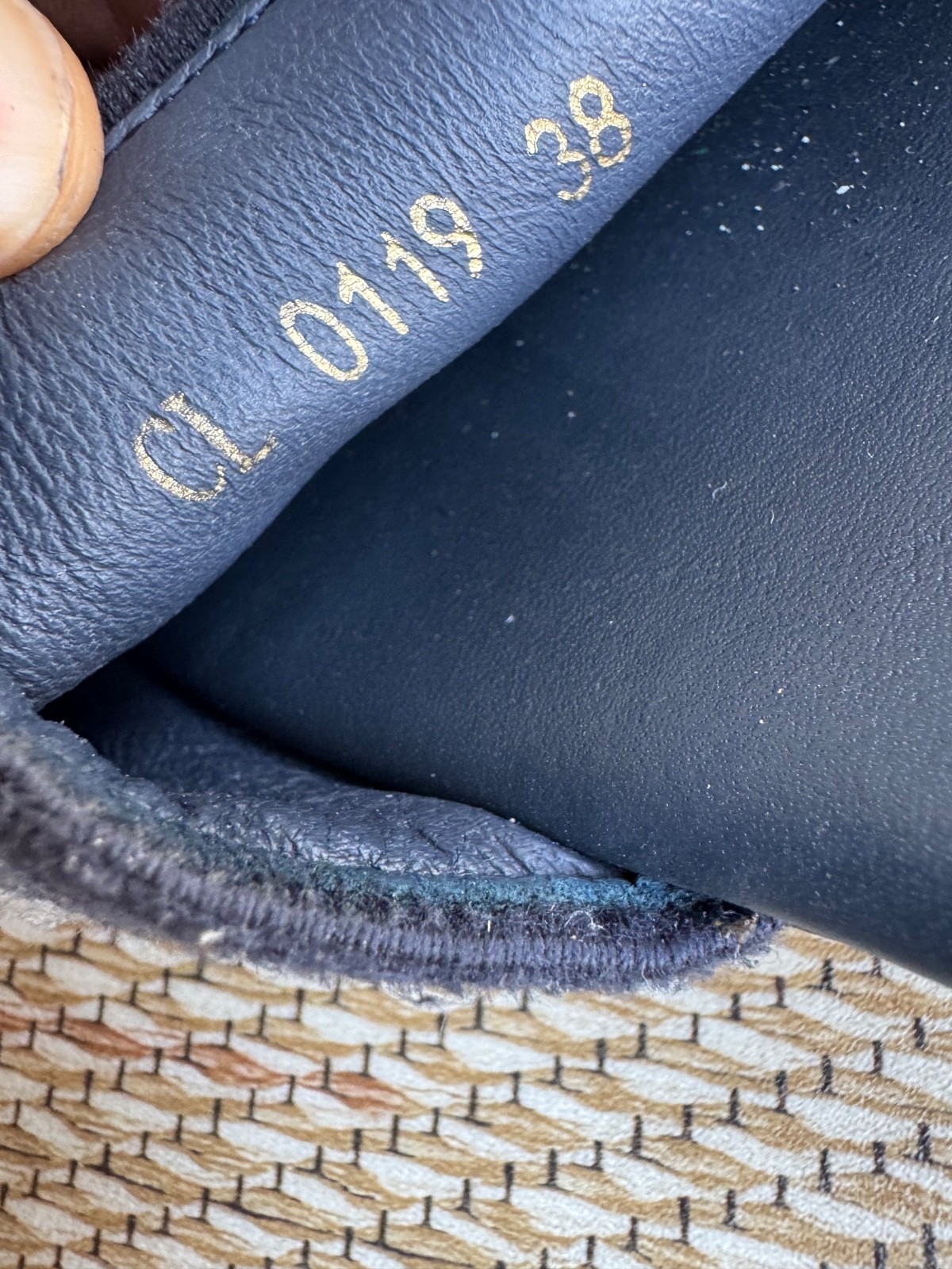 Christian Dior Dway Slide Sandals Blue Oblique Canvas Women’s EU 38 US 7.5 Made