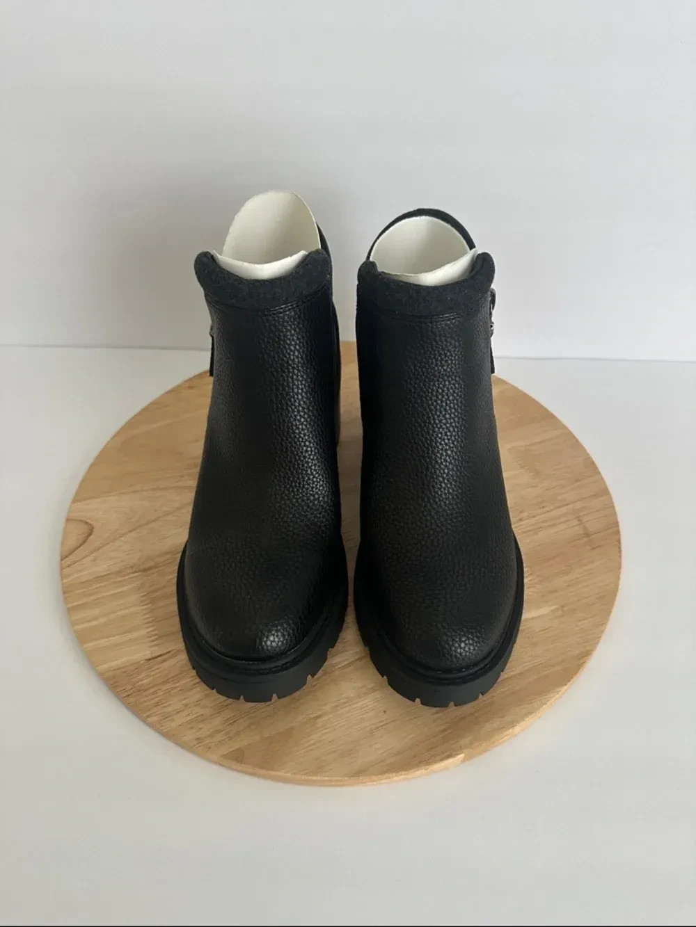 Muk Luks Womens Lia Boot Block Heel Booties, Black Sz 7