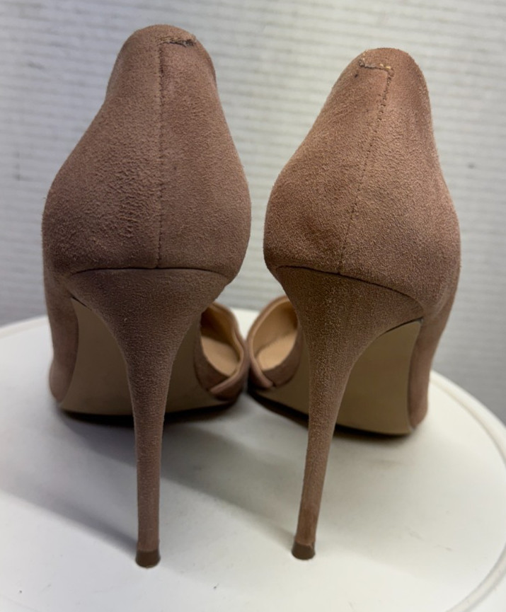 Aqua Dion Half d’Orsay Heel 4.25 Pump Suede Blush Pointed toe 1067 Women 9M 40