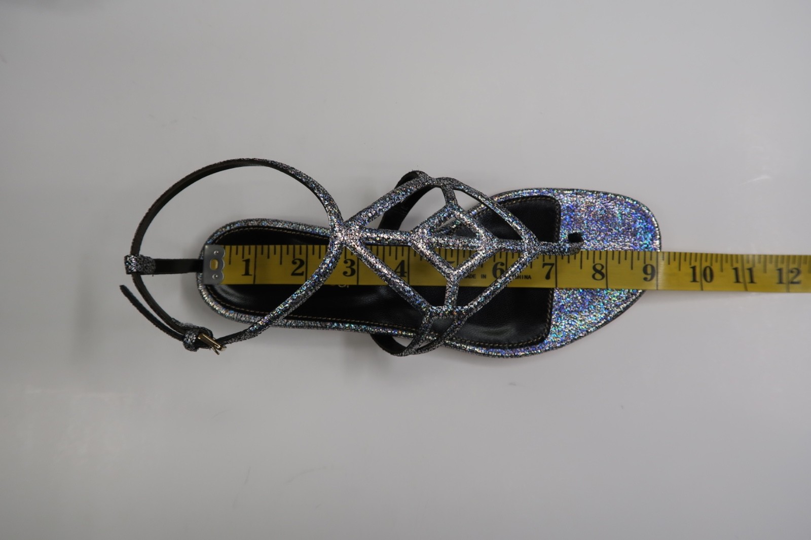 $650 SERGIO ROSSI Scarpe Donna Glitter Flat Women’s Sandal US 6 IT 36 Italy NEW