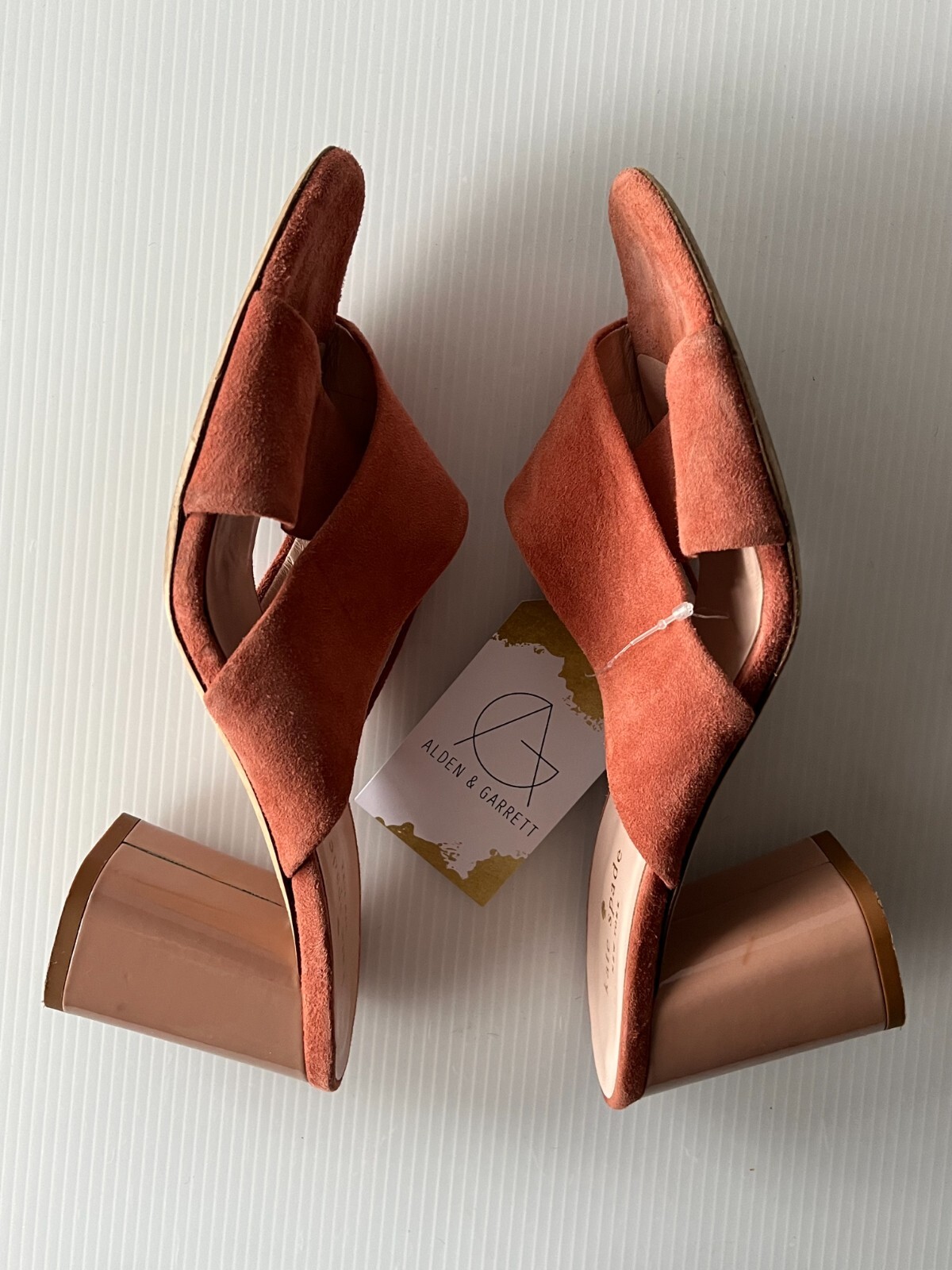 Kate Spade Coral Pink Suede Criss-Cross Strappy Heels, Size 9 (US)
