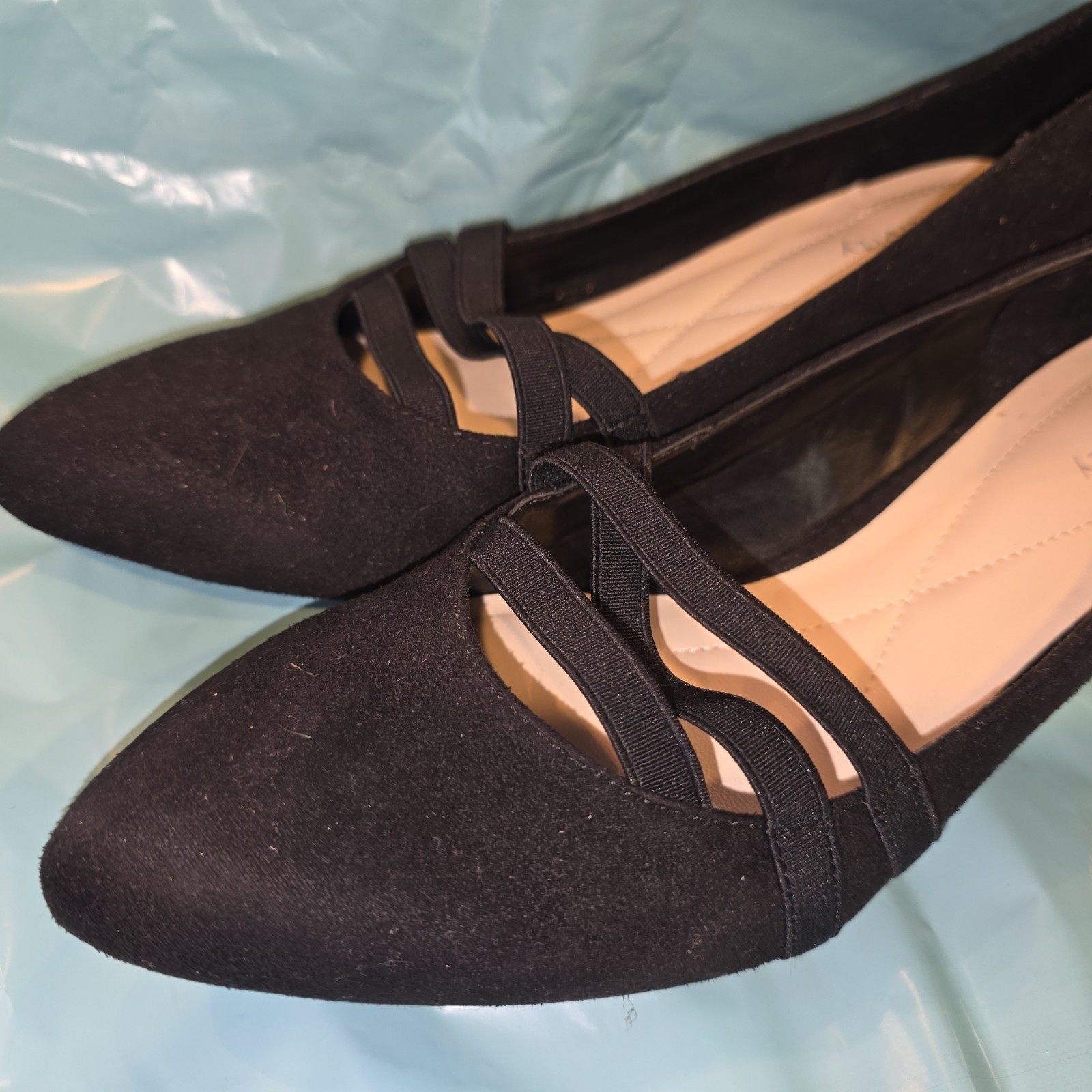 RELATIVITY PUMPS BLACK HEELS SHOES WOMENS Size 8.5 Faux Suede Sexy & Classy GLAM