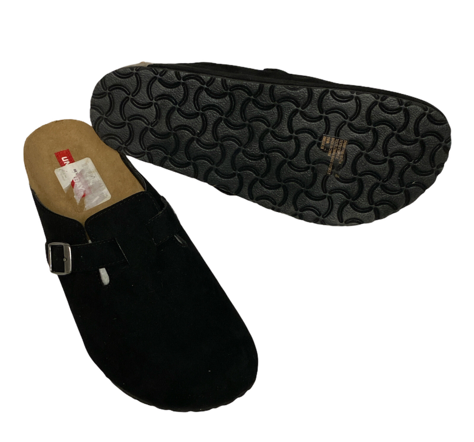 Unionbay Womens Comfort Flat Slip On Buckle Brown Drinky Clogs Size US10