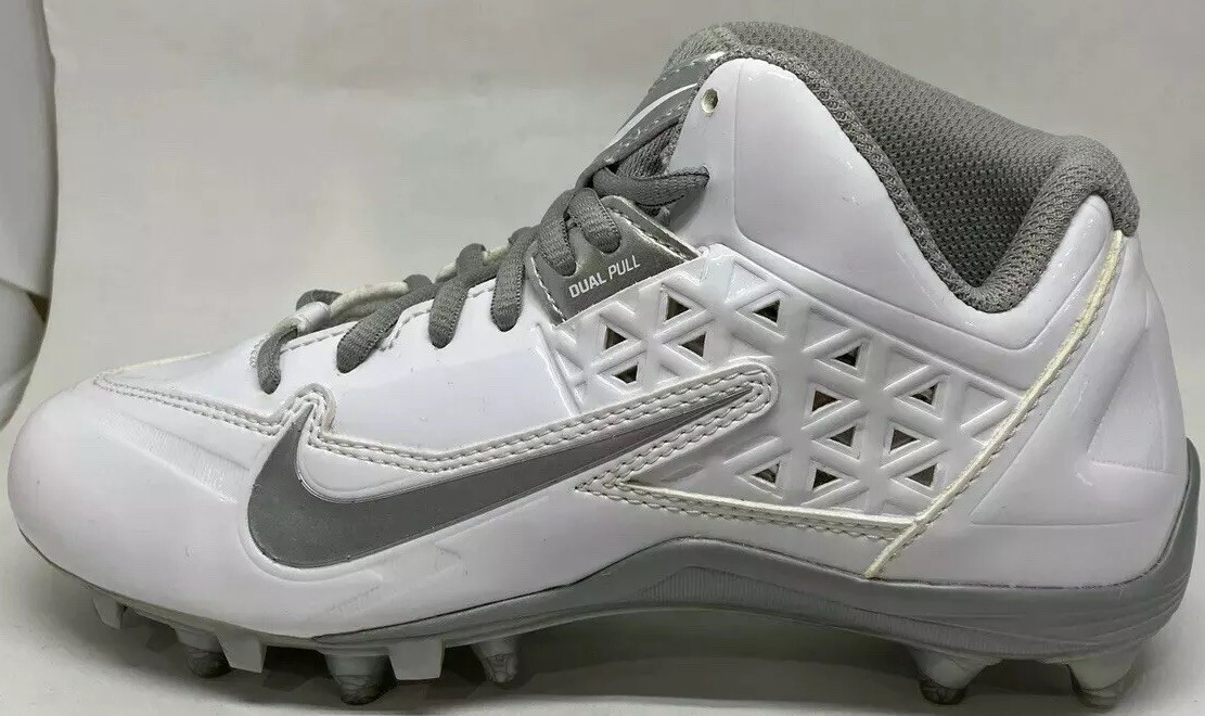 Nike Speedlax 4 (GS) Youth Cleat White/Metallic Silver Size 5.5 Y