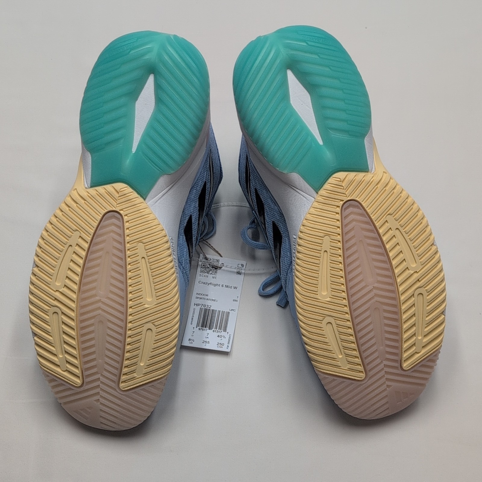 adidas Crazyflight 6 Mid Women’s Indoor Volleyball Glow Blue, Sz 8 1/2. HP7032
