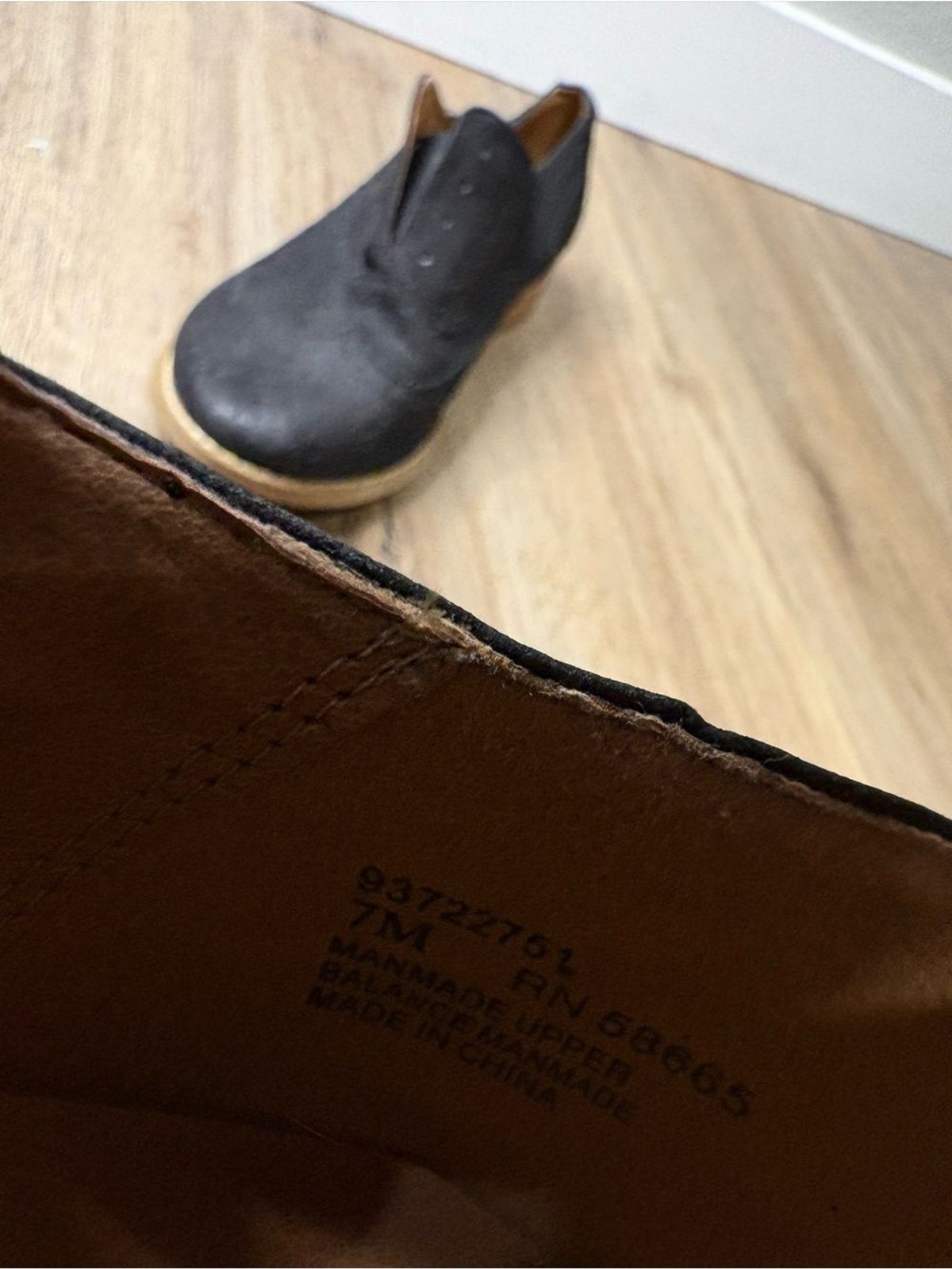 Melrose and Market Black Wingtip Vegan Slip-On Oxford Shoes Faux Suede Size 7