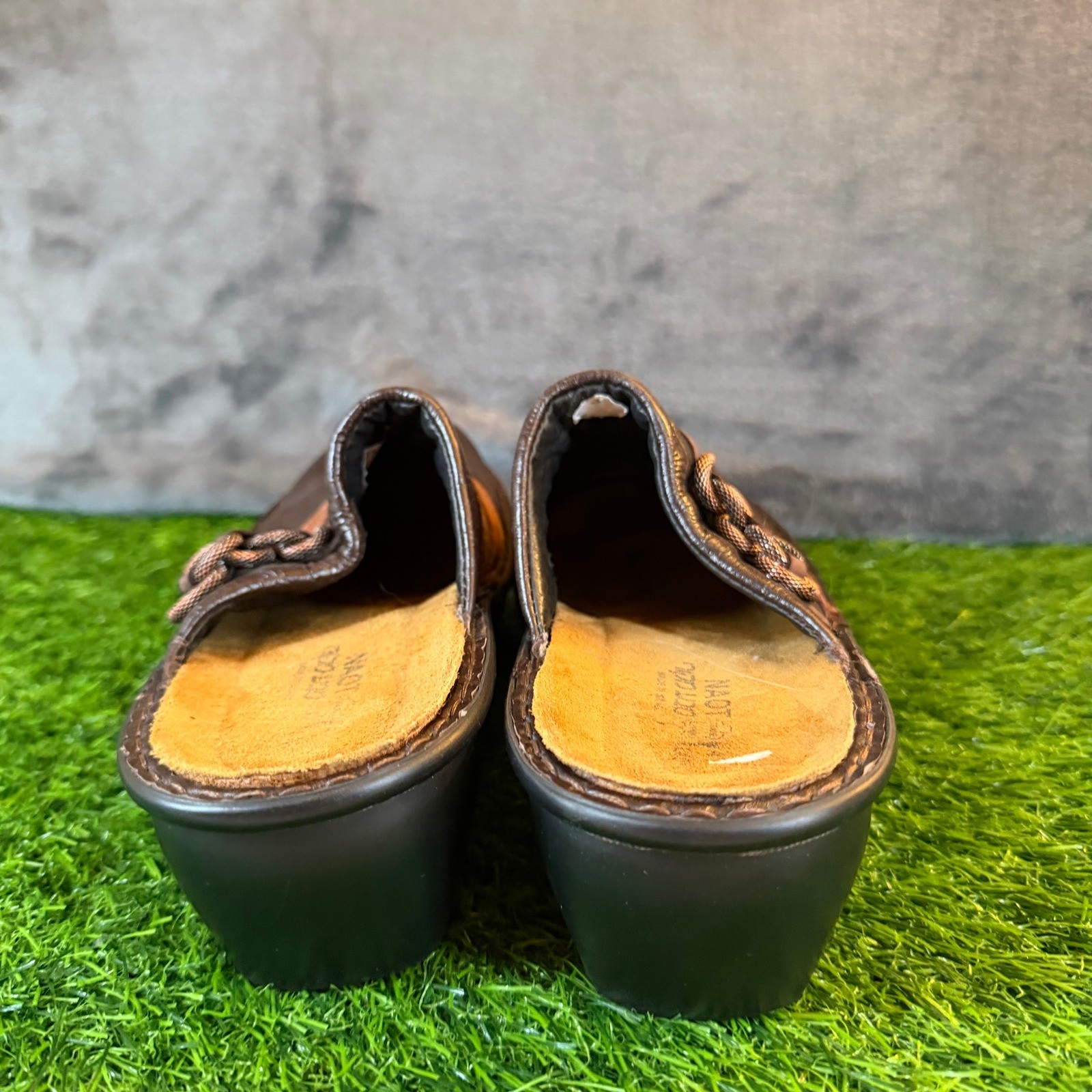 Naot Belize Leather Clogs Mules Brown Comfort Slip On Women US 10-10.5 Eu 41