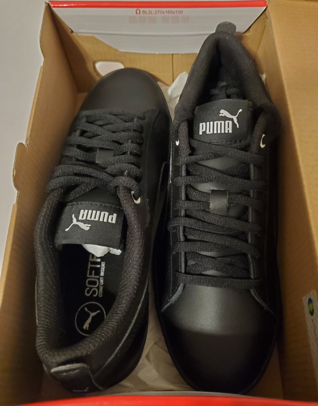 PUMA SMASH V2 L WOMENS * BLACK * SZ 5.5 * NEVER WORN * NEW IN BOX * STYLE 365208