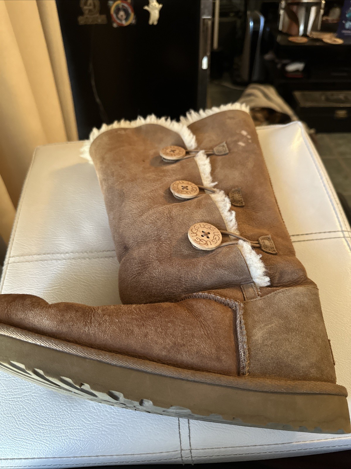 UGG 1016227 Bailey Button Triplet II Size 12 Women’s Boots – Chestnut