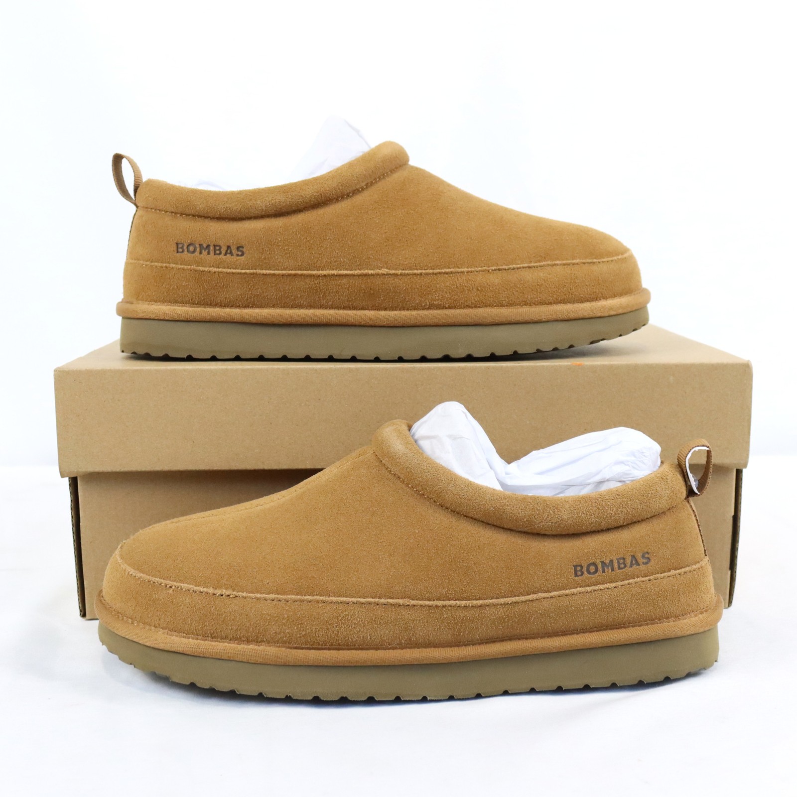 Bombas Saturday Suede Slip On Comfortable Grip Slippers In Camel Women’s Size 8