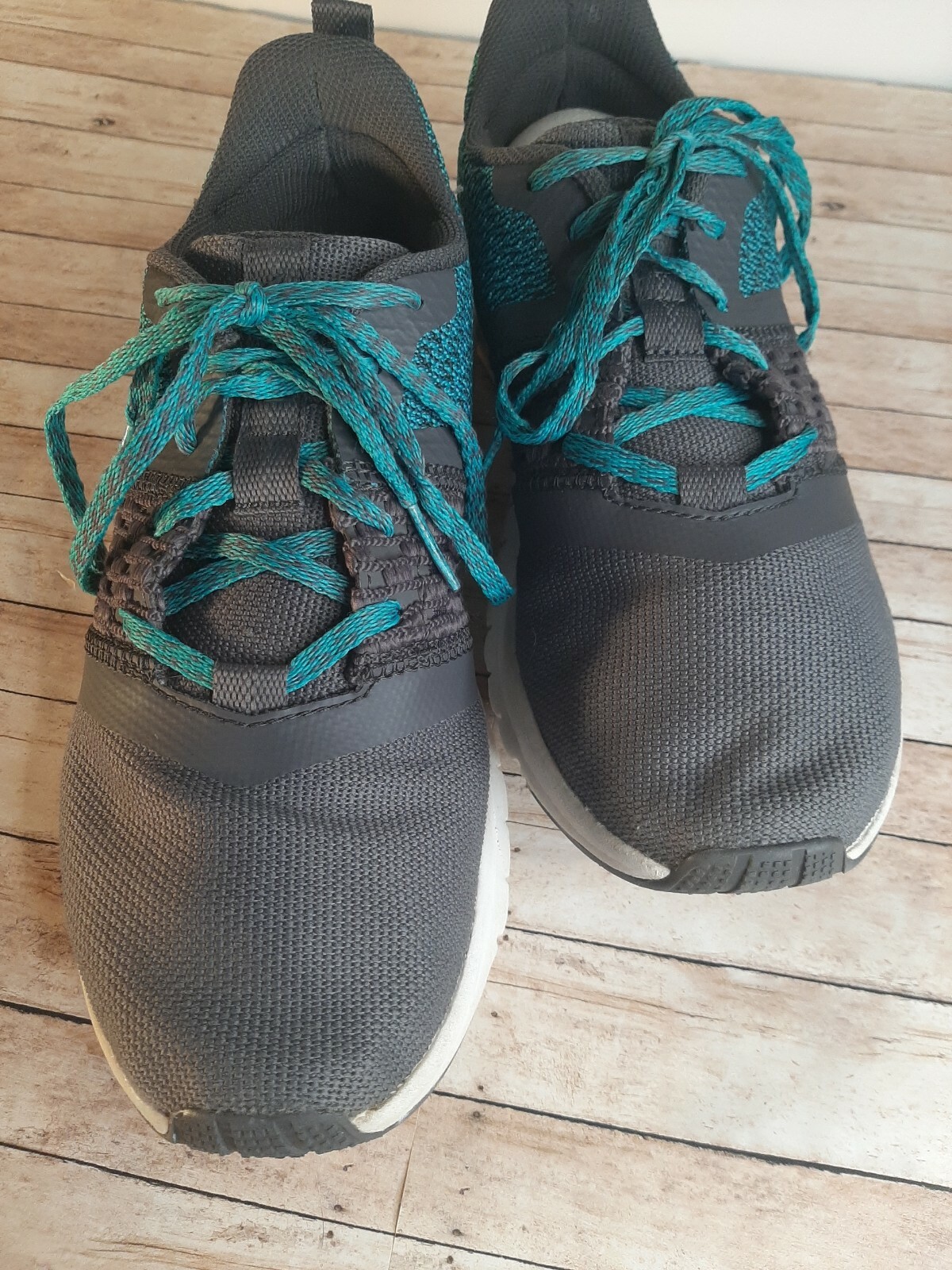 Reebok Womens REEBOK PRINT LITE RUSH, ASH GREY/SOLID TEAL/WHITE Sneaker size 9