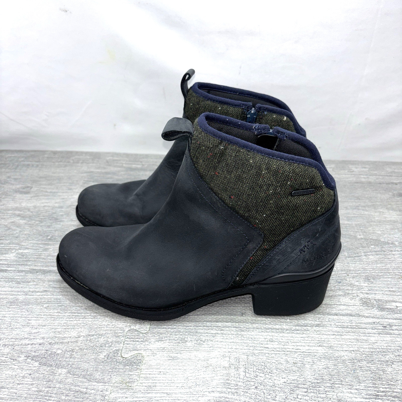 Merrell Chateau II Boots Womens Size 11 Gray Nubuk Mid Waterproof J00924