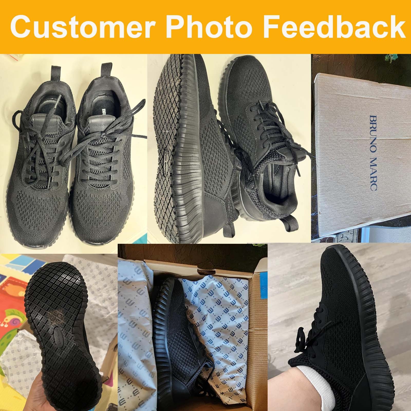 Bruno Marc Women’s Non Slip Work Shoes Walking Black Kitchen Resistant Sneakers