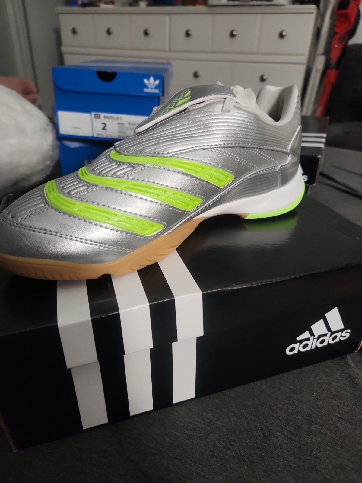 Adidas Predator Sala W Women’s Size 7 Silver N Green