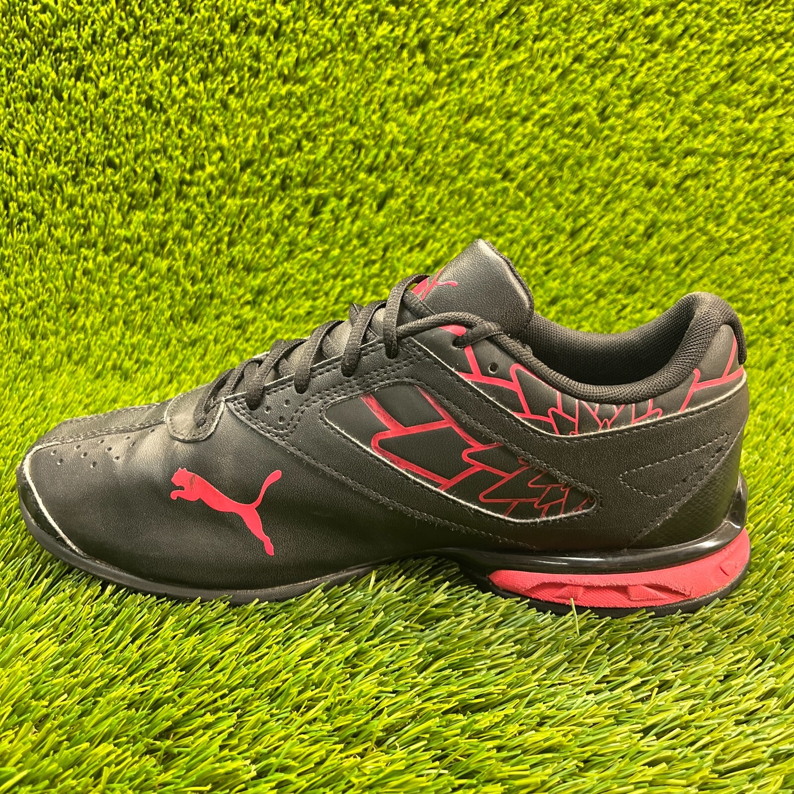 Puma Tazon 6 Graphic Womens Size 11 Black Pink Running Athletic Shoes Sneakers